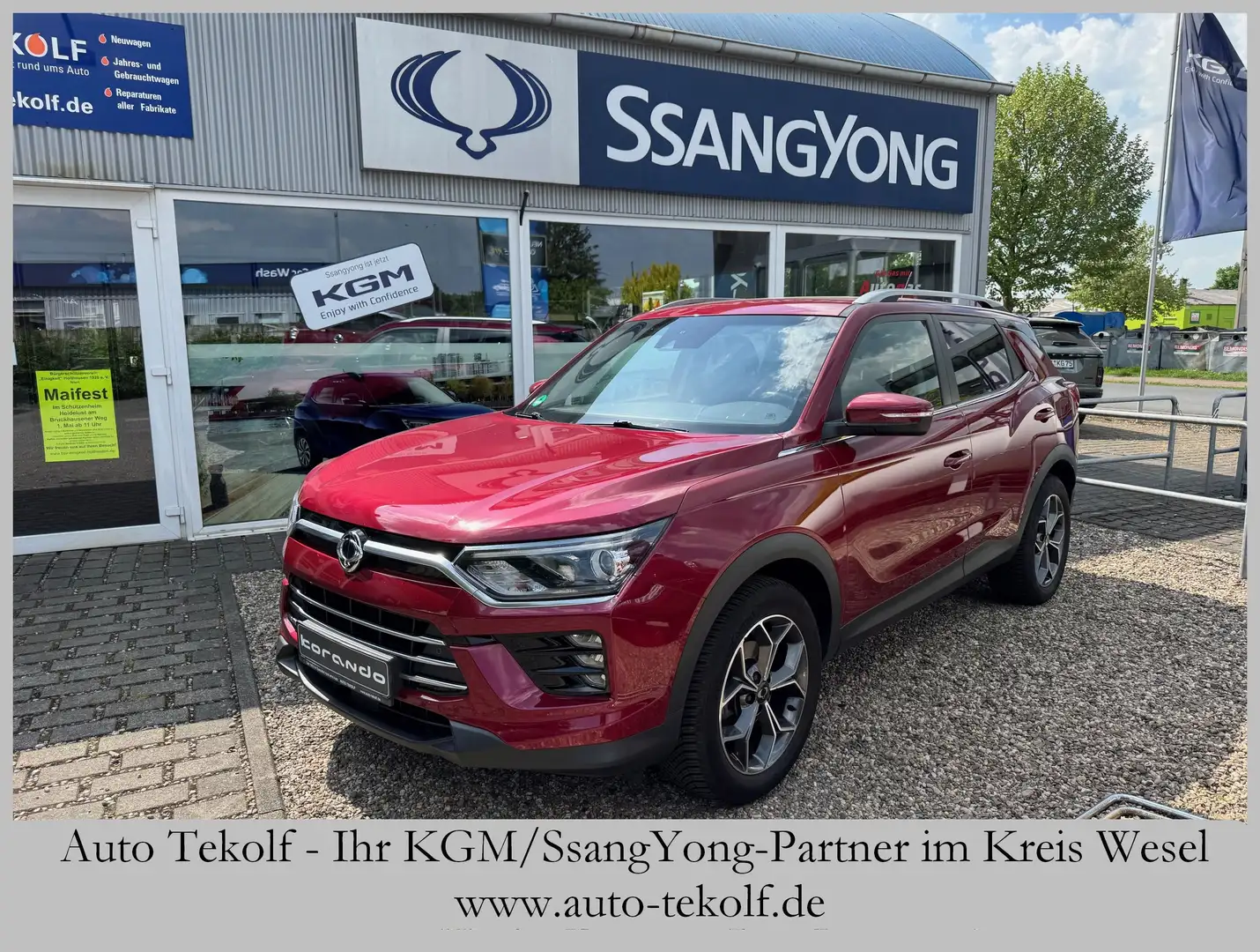SsangYong Korando 1.5 T-GDi 2WD Quartz, Klimaautomatik, Allwetter. Rot - 1