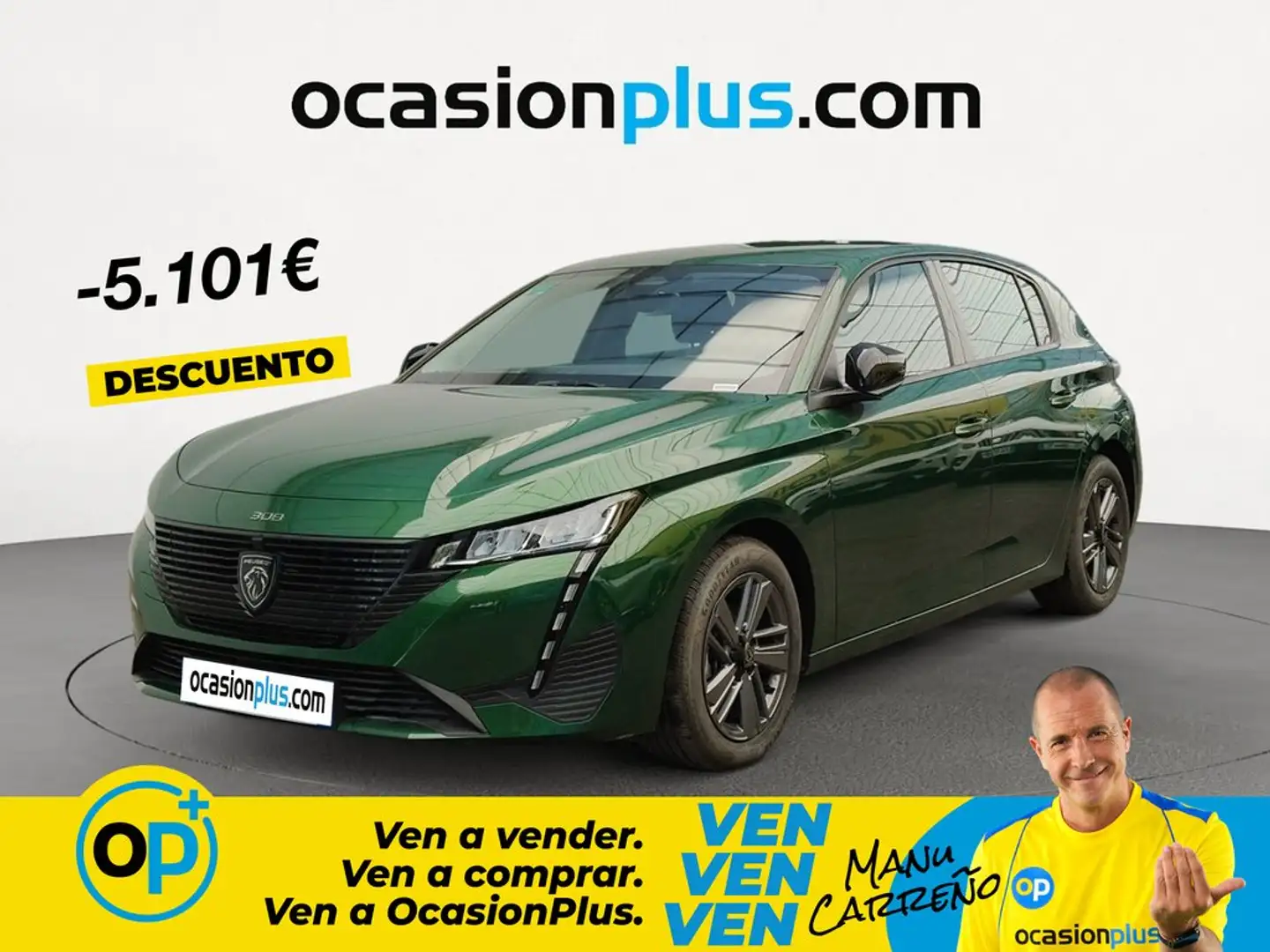 Peugeot 308 1.2 PureTech S&S Active Pack EAT8 130 Verde - 1