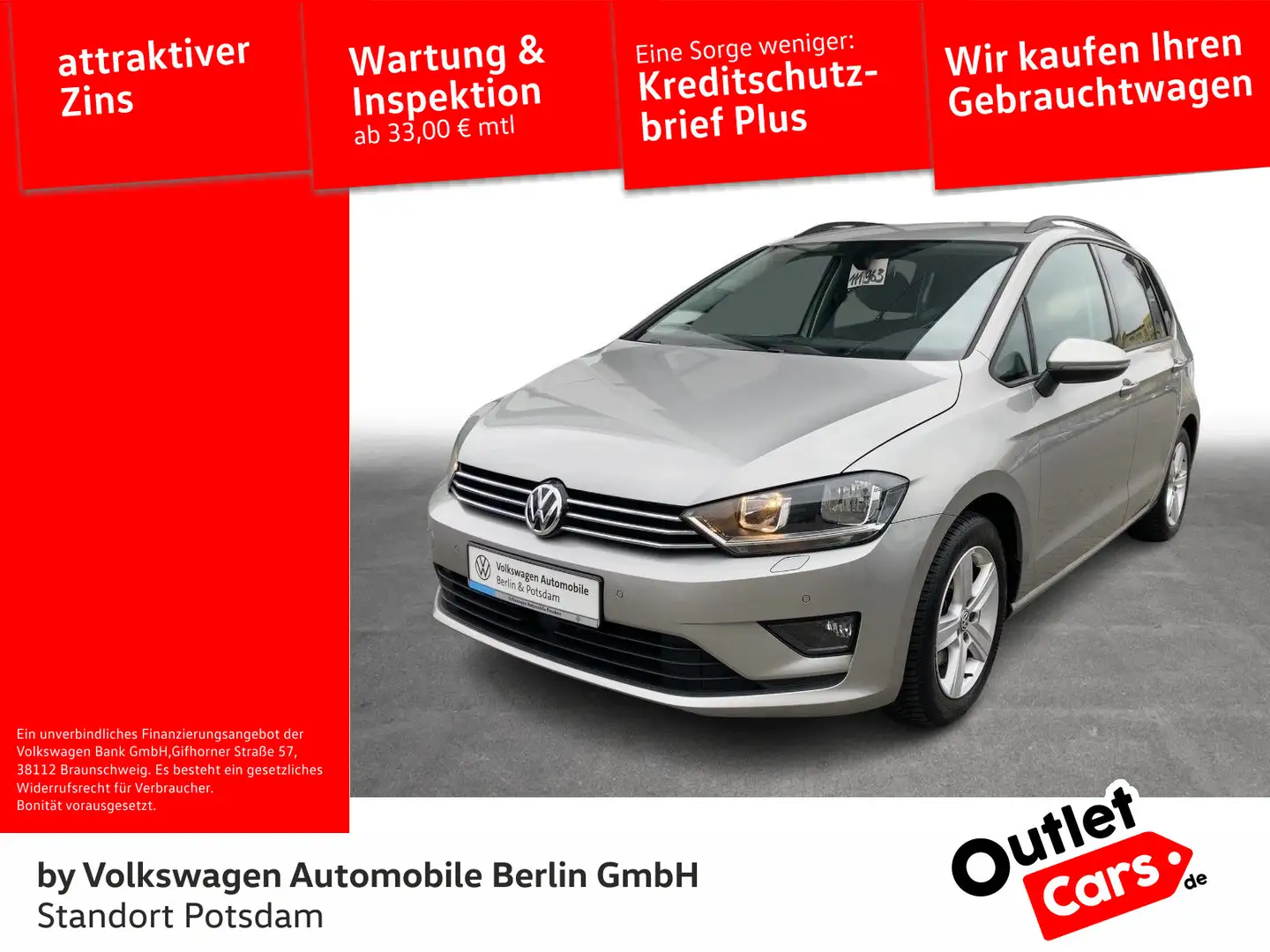 Volkswagen Golf Sportsvan Golf VII Sportsvan 1.4 TSI BMT Comfortline Plateado - 1
