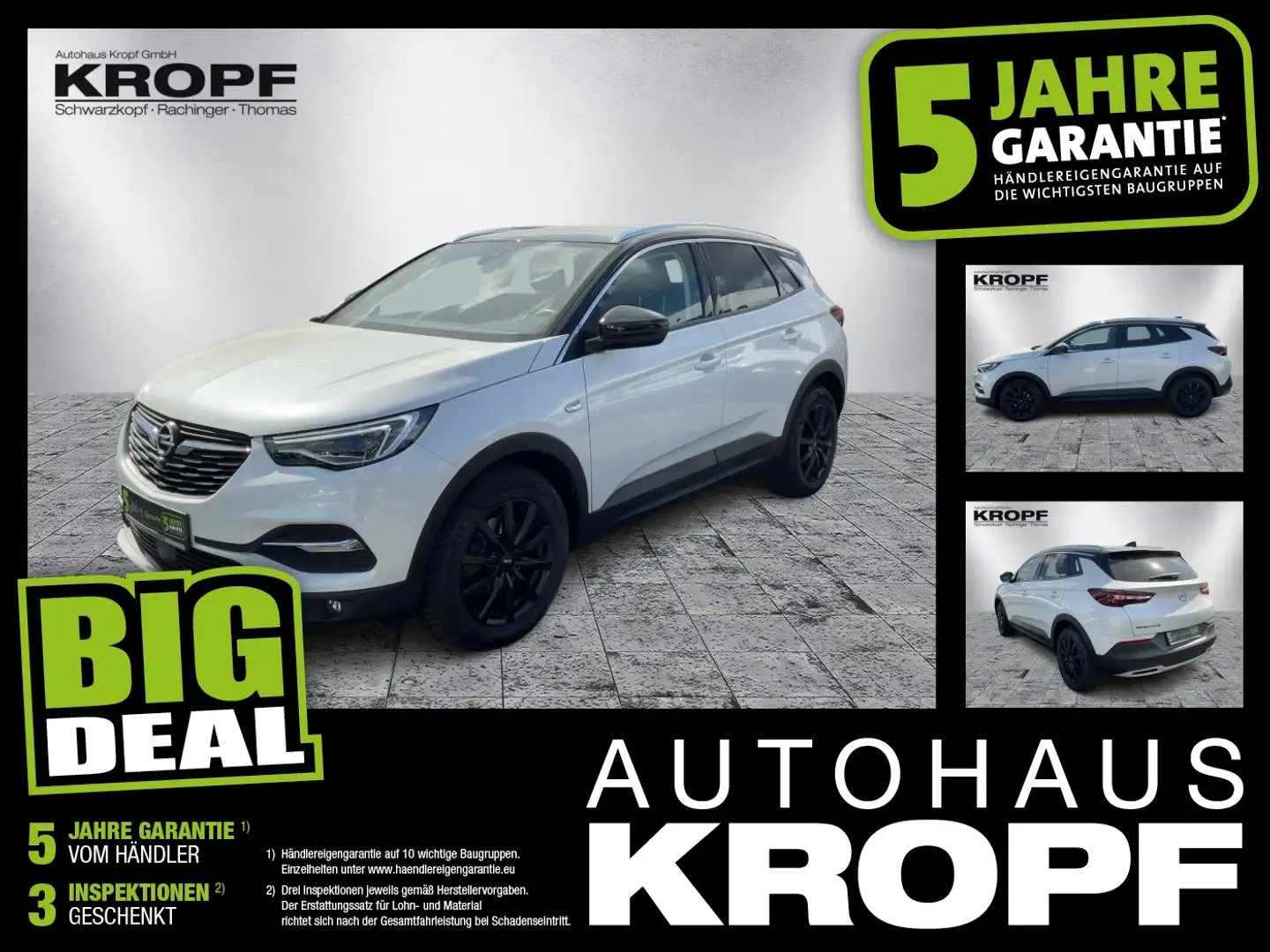 Opel Grandland 1.2 Turbo Ultimate FLA 360 ParkAss. Blanc - 1