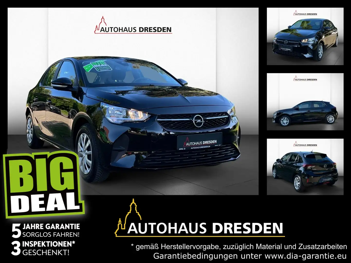 Opel Corsa F 1.2 Edition KAM PDC SpurH Schwarz - 1