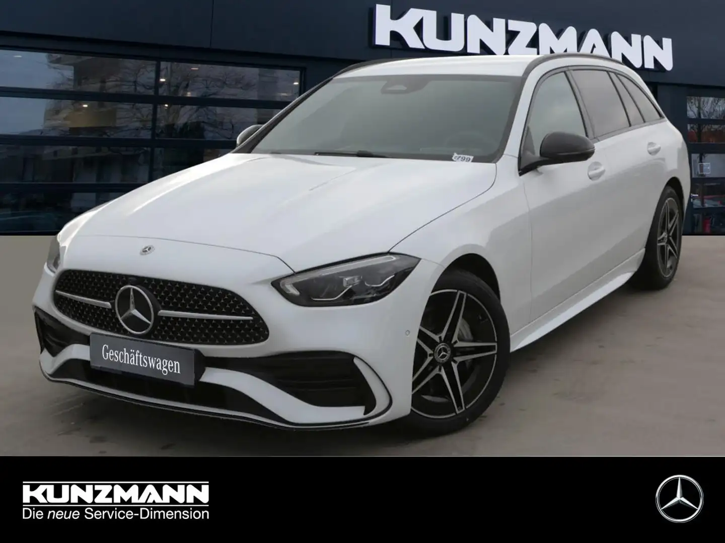 Mercedes-Benz C 220 d 4MATIC T-Modell AMG Night Distronic AHK Weiß - 1