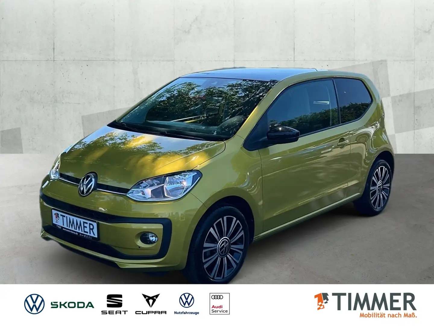 Volkswagen up! 1.0 BLACK STYLE *SHZ *CLIMA *DAB+ *ALU * Gelb - 1