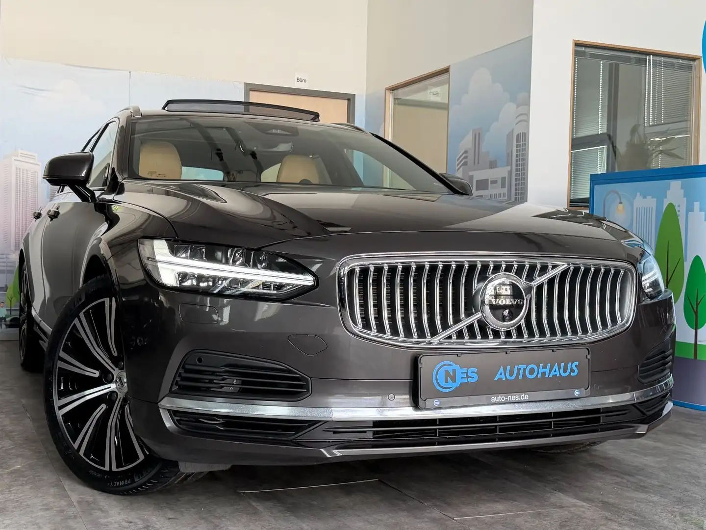 Volvo V90 T8 RECHARGE AWD*ULTIMATE*B&W*PANO*360*HUD*19 Gris - 2