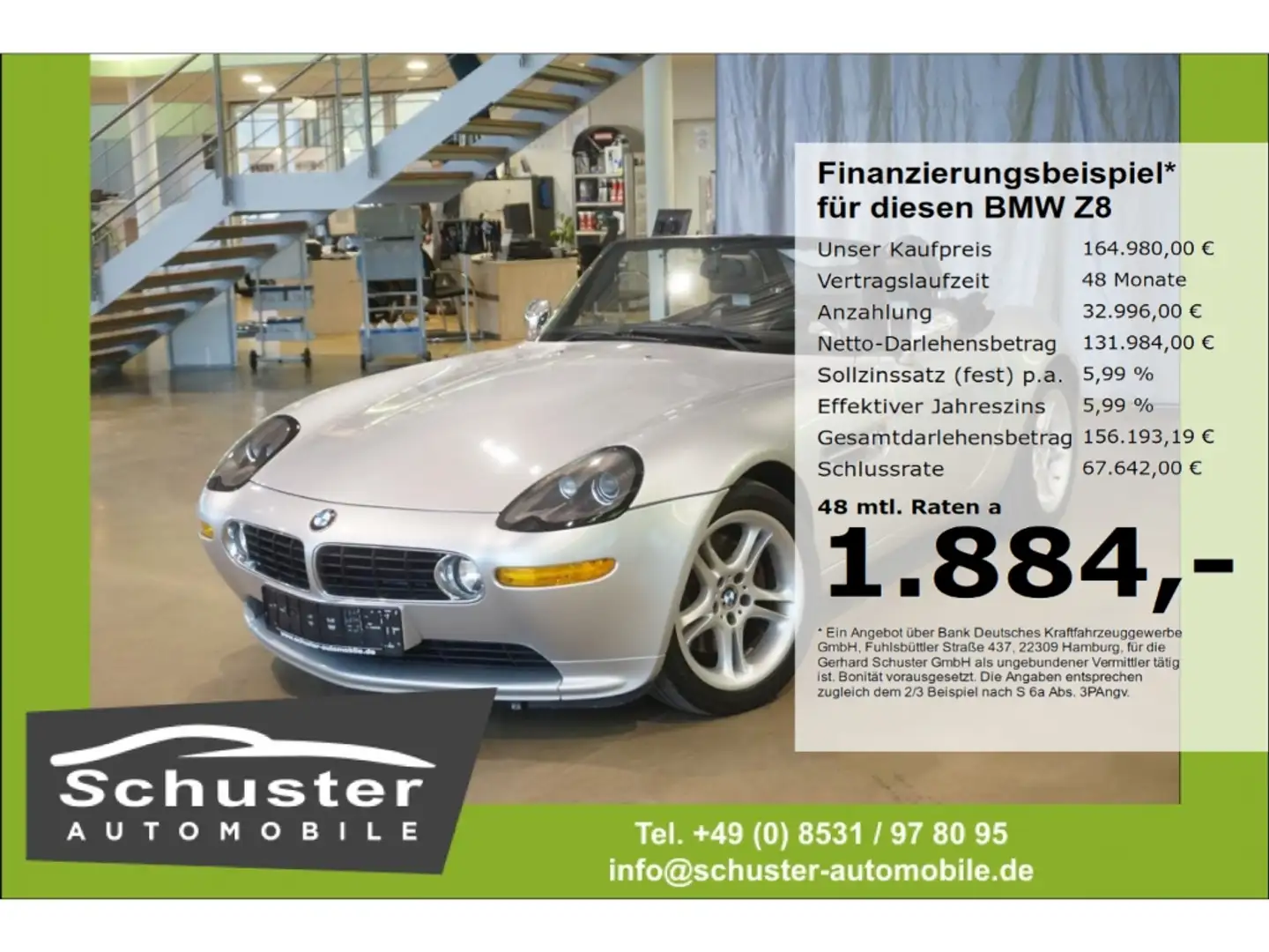 BMW Z8 Roadster 5.0* 2.Hand Leder Navi Xenon Tempom. Ezüst - 1