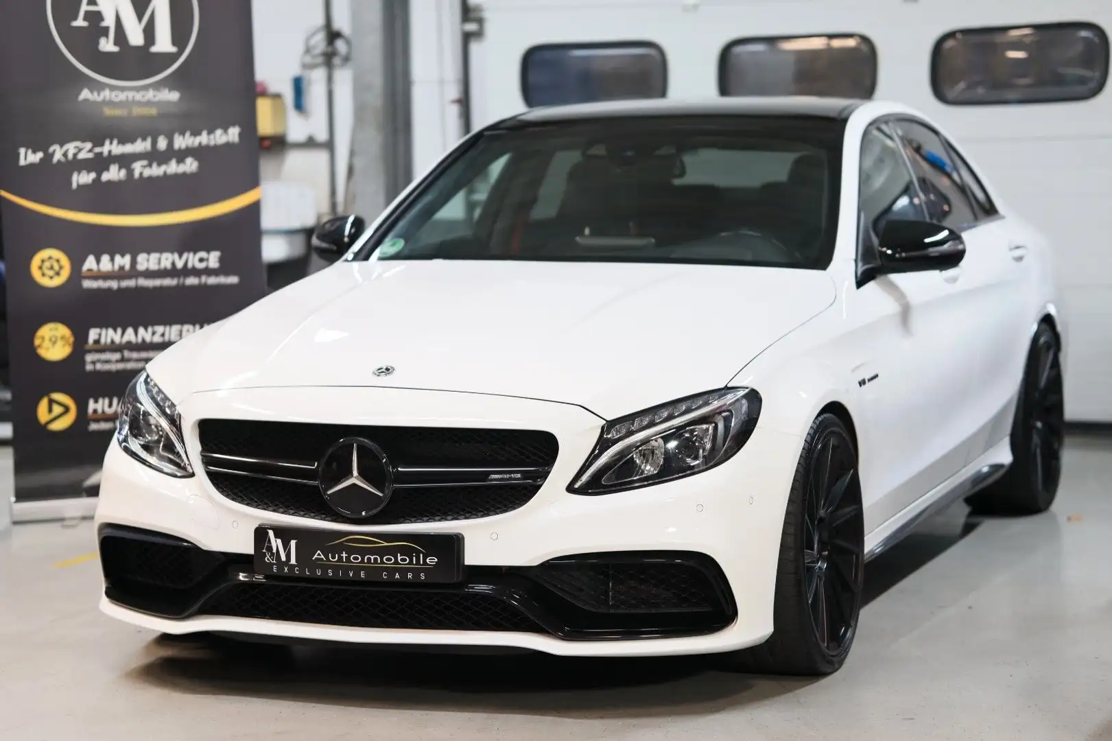 Mercedes-Benz C 63 AMG *PANO*HEAD UP*R KAM*BURMESTER* Blanc - 1
