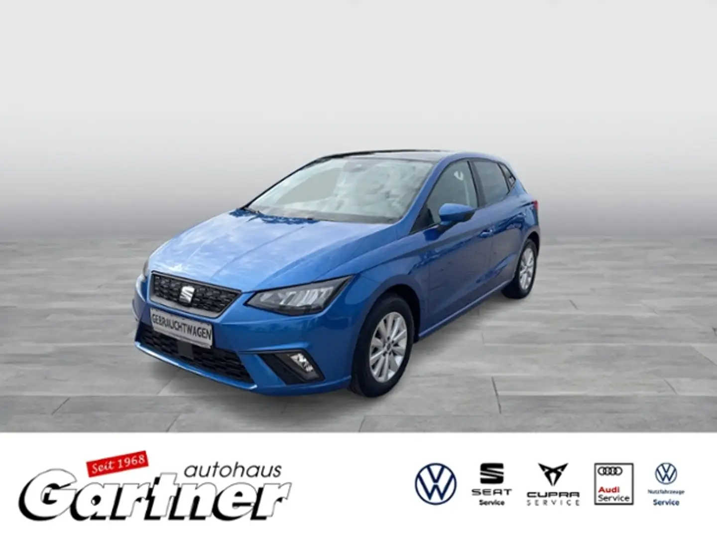 SEAT Ibiza STYLE 1.0 TSI DSG BEATS PANO REAR VIEW LED PDC SH Blauw - 1