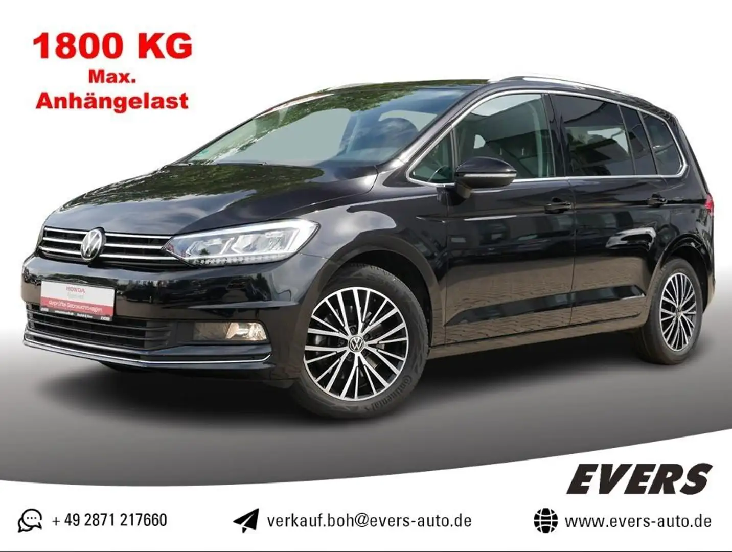 Volkswagen Touran 2.0 TDI DSG HIGHLINE AHK+NAVI+KAMERA+ACC Schwarz - 1