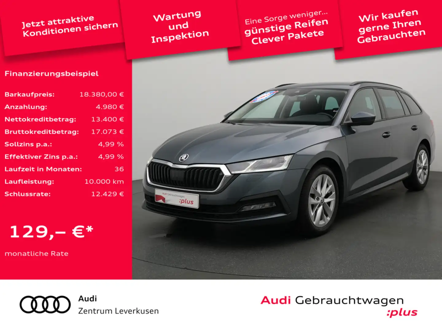 Skoda Octavia Combi Ambition NAVI VIRT ACC CARPLAY Grau - 1