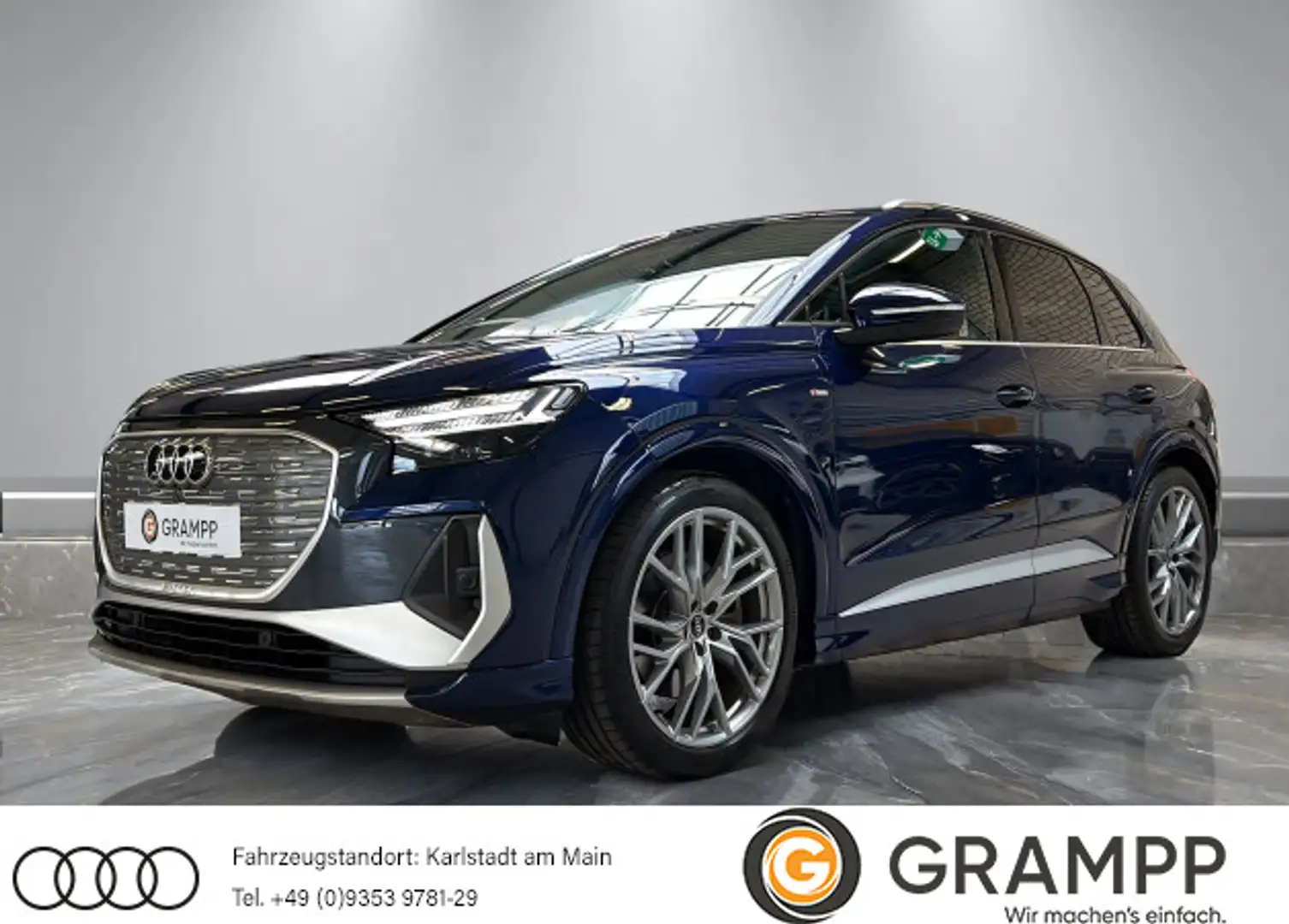 Audi Q4 e-tron 45 quattro +S-LINE+AHK+KAMERA+MATRIX-L Blau - 1