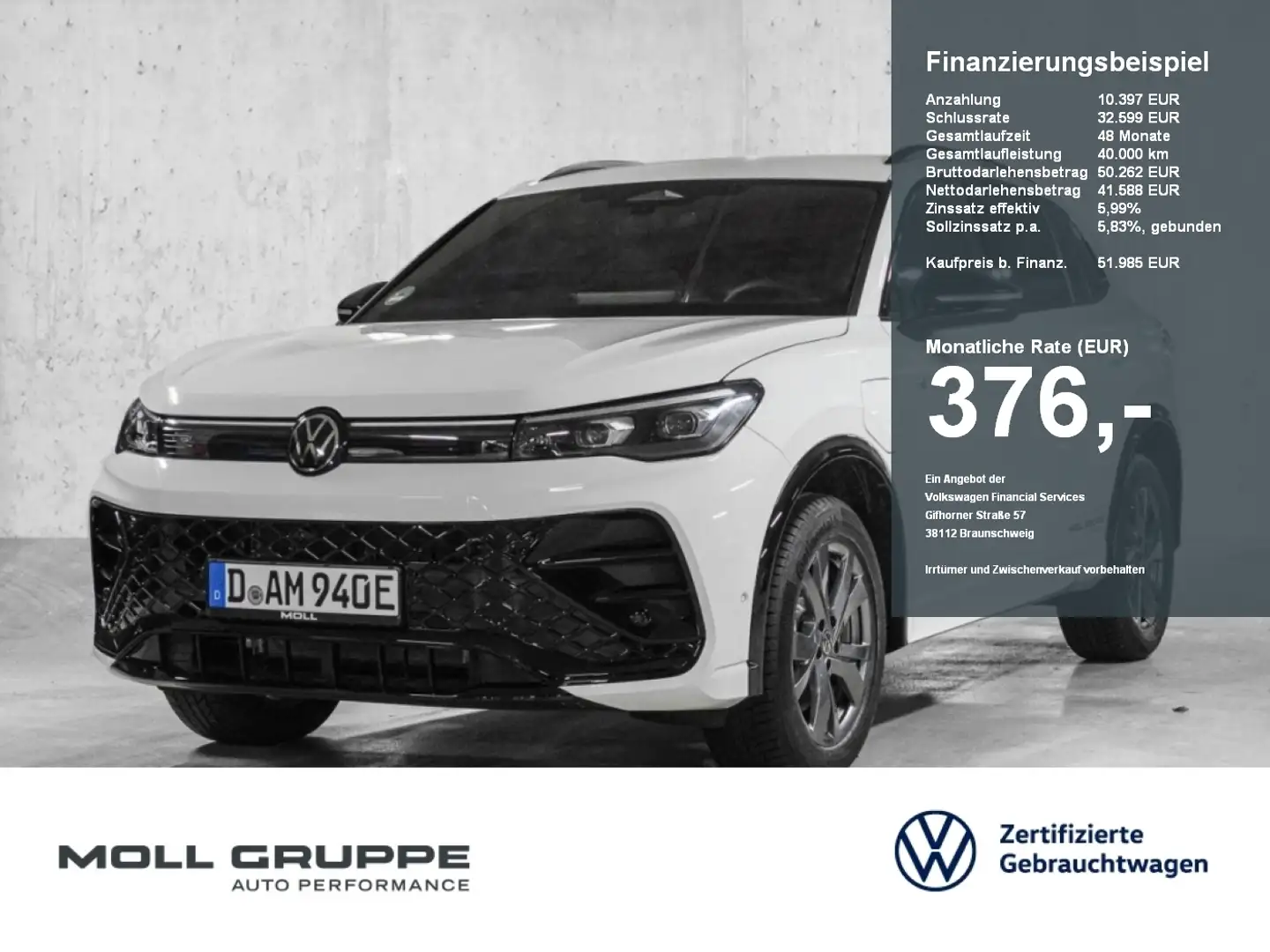 Volkswagen Tiguan R-Line 1.5 l eHybrid/ 85 kW (115 PS) DSG Weiß - 1
