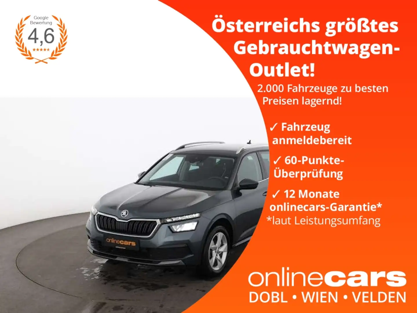 Skoda Kamiq 1.0 TSI Ambition LED AHK NAVI DIGITAL-TACHO Grijs - 1