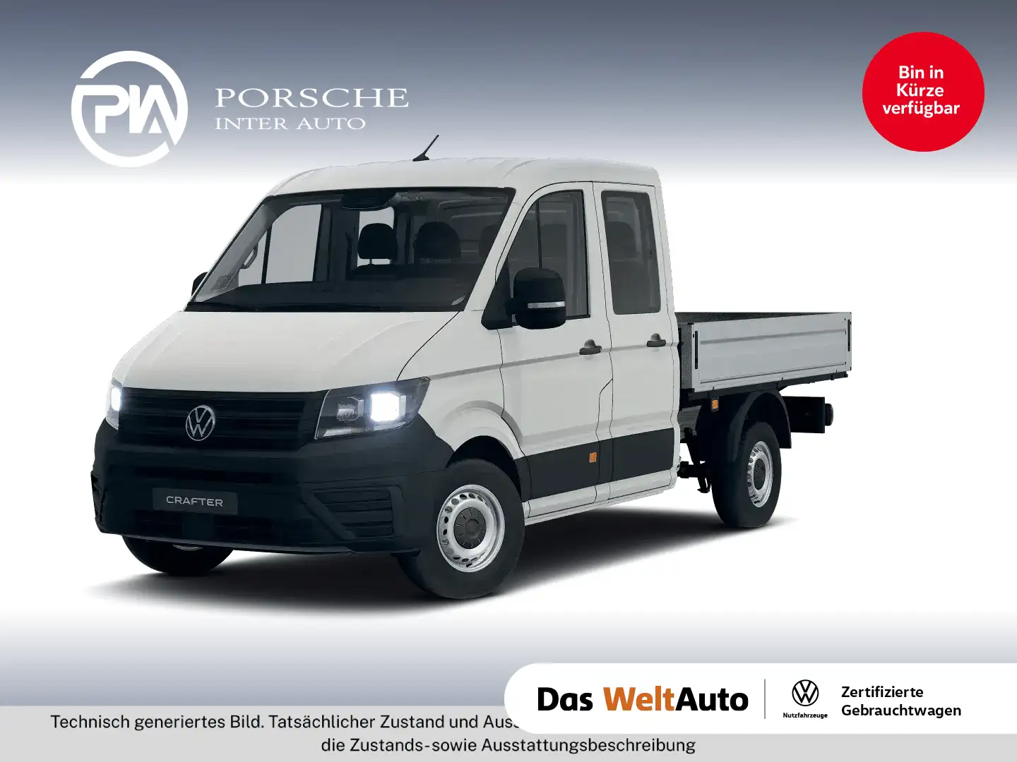 Volkswagen Crafter VW Crafter 35 T6 Doka-Pritsche L3 TDI Weiß - 1
