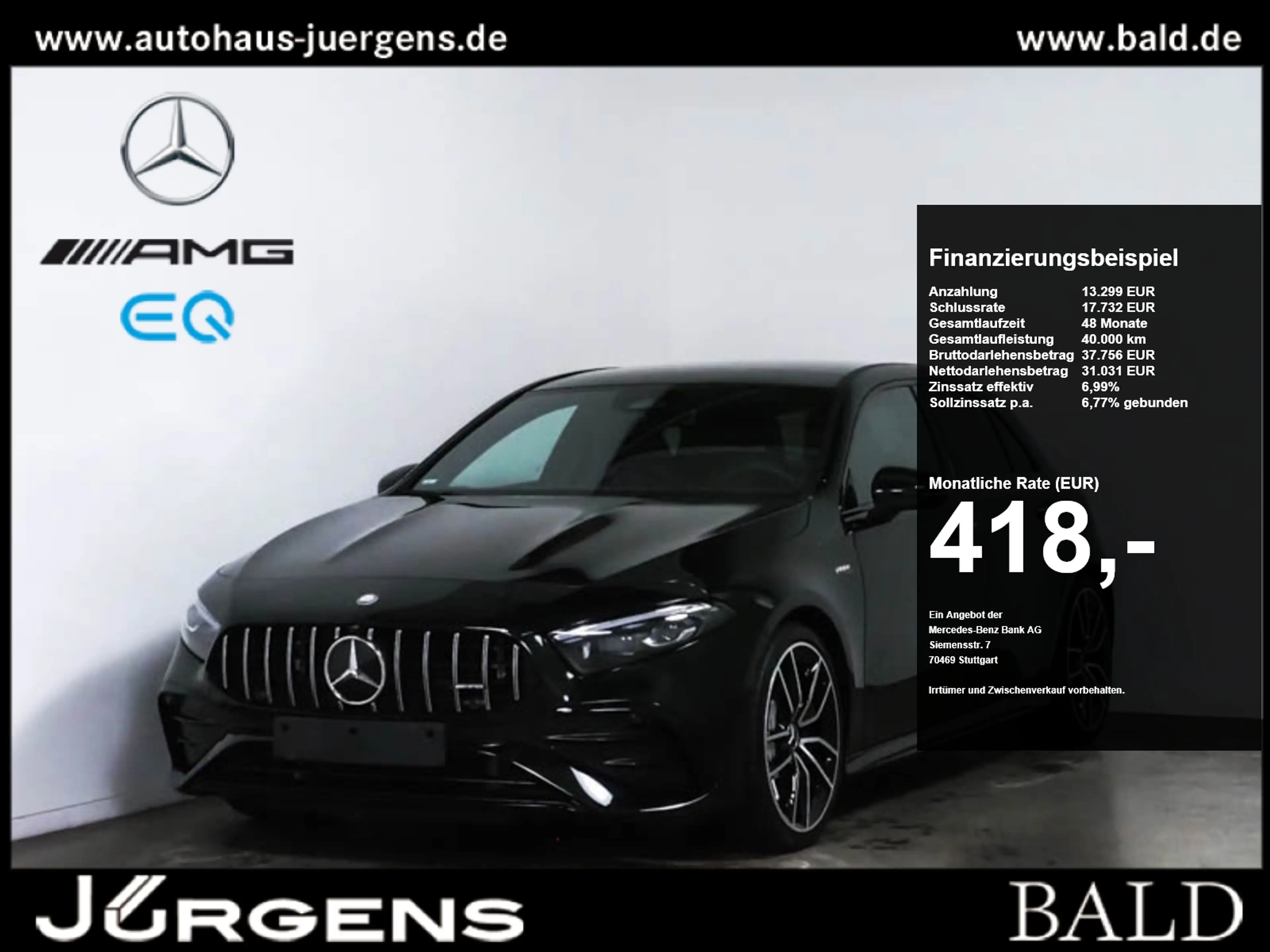 Mercedes-Benz A 35 AMG 4M MLB/Pano/AHK/Night/Totw/Memo/19'