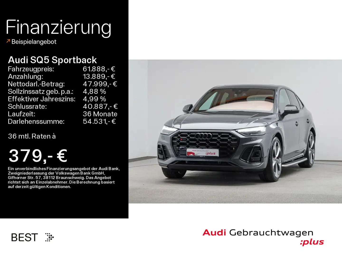 Audi SQ5 TDI Pano*Air*Matrix*B&O*Kamera Grau - 1