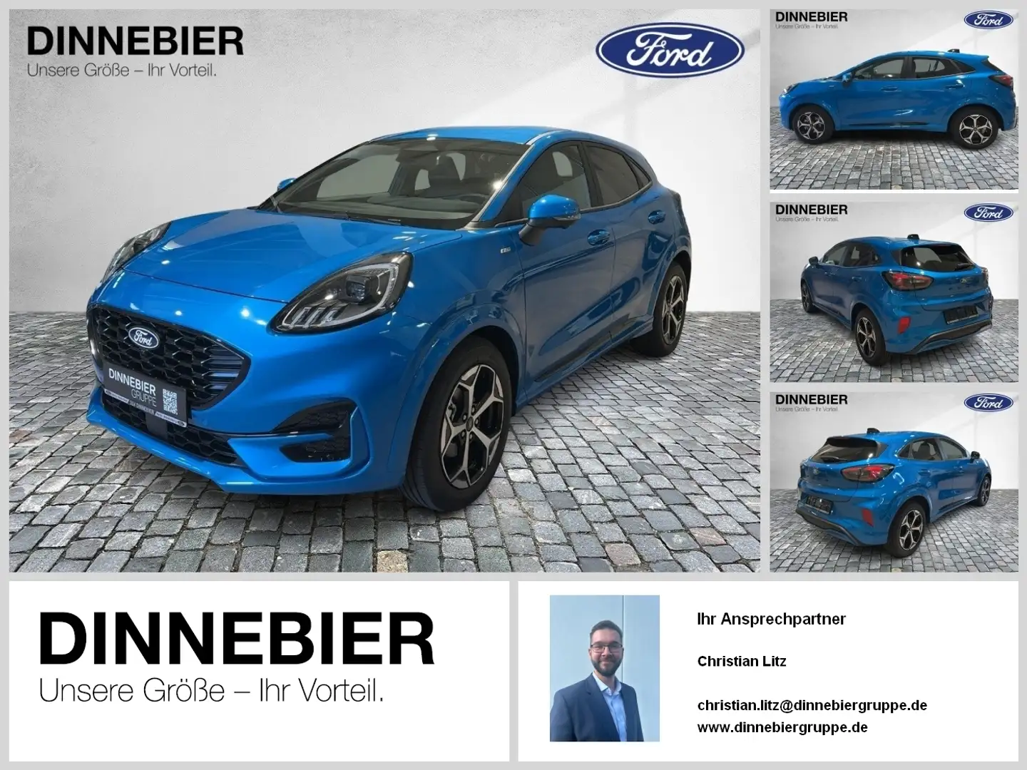 Ford Puma ST-Line LED+360°Kamera+Navi+Winterpaket Blu/Azzurro - 1