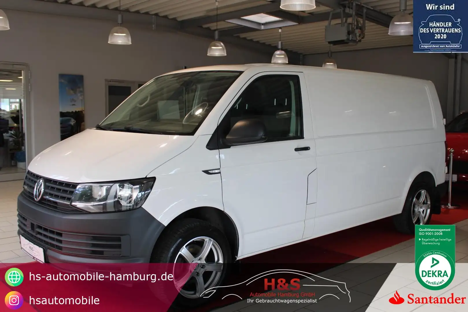 Volkswagen T6 Transporter Kasten- lang*AHK*PDC*Standhez Weiß - 1