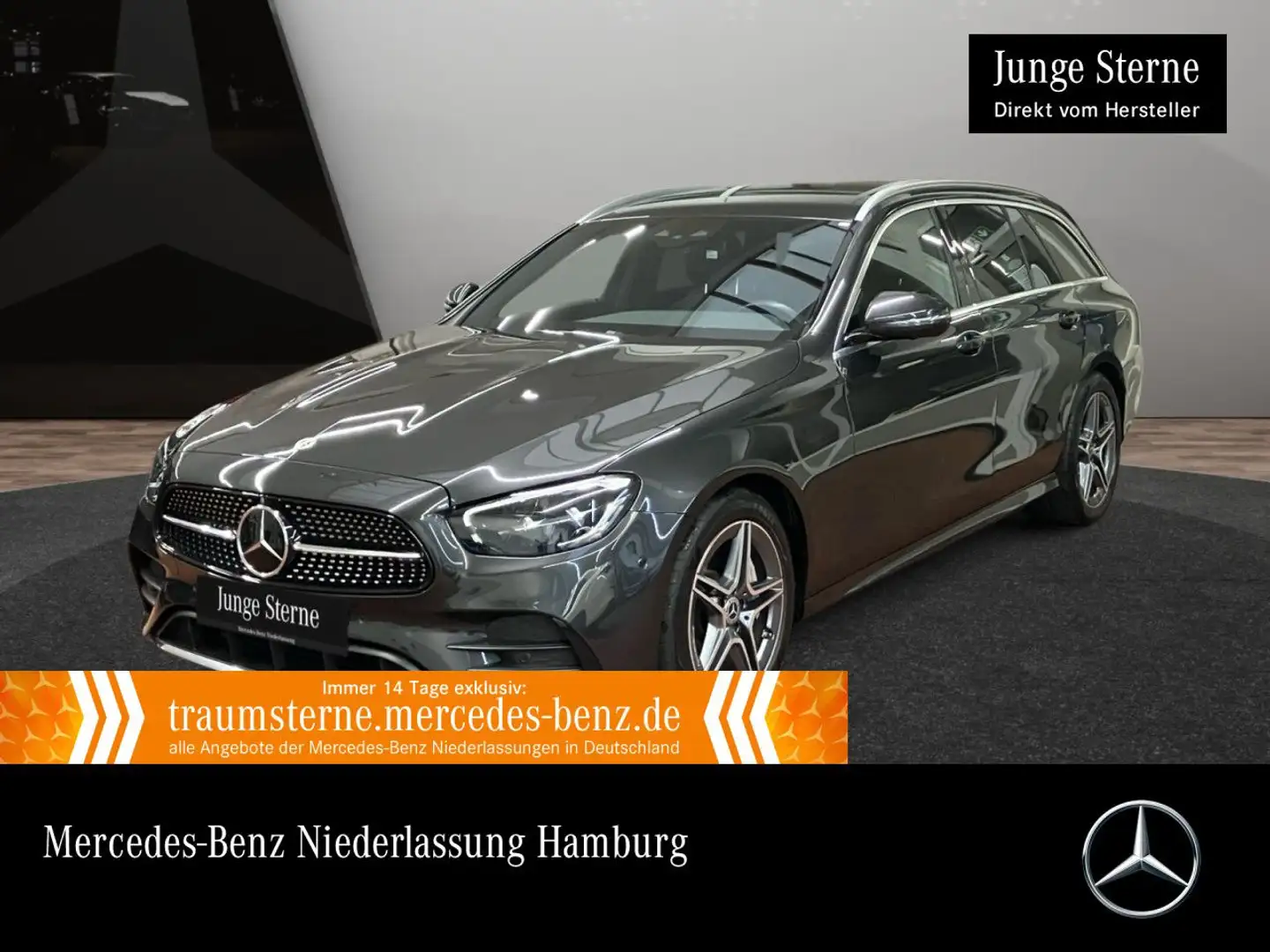 Mercedes-Benz E 400 d T 4M AMG+360+LED+FAHRASS+BURMESTER+9G Grau - 1