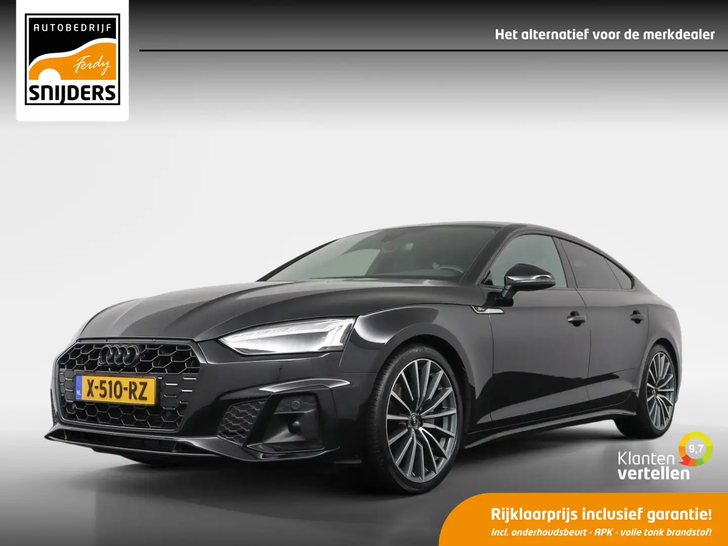 Audi A5 Sportback 40 TFSI S-LINE Edition 204PK | Navi | Vi Zwart - 1