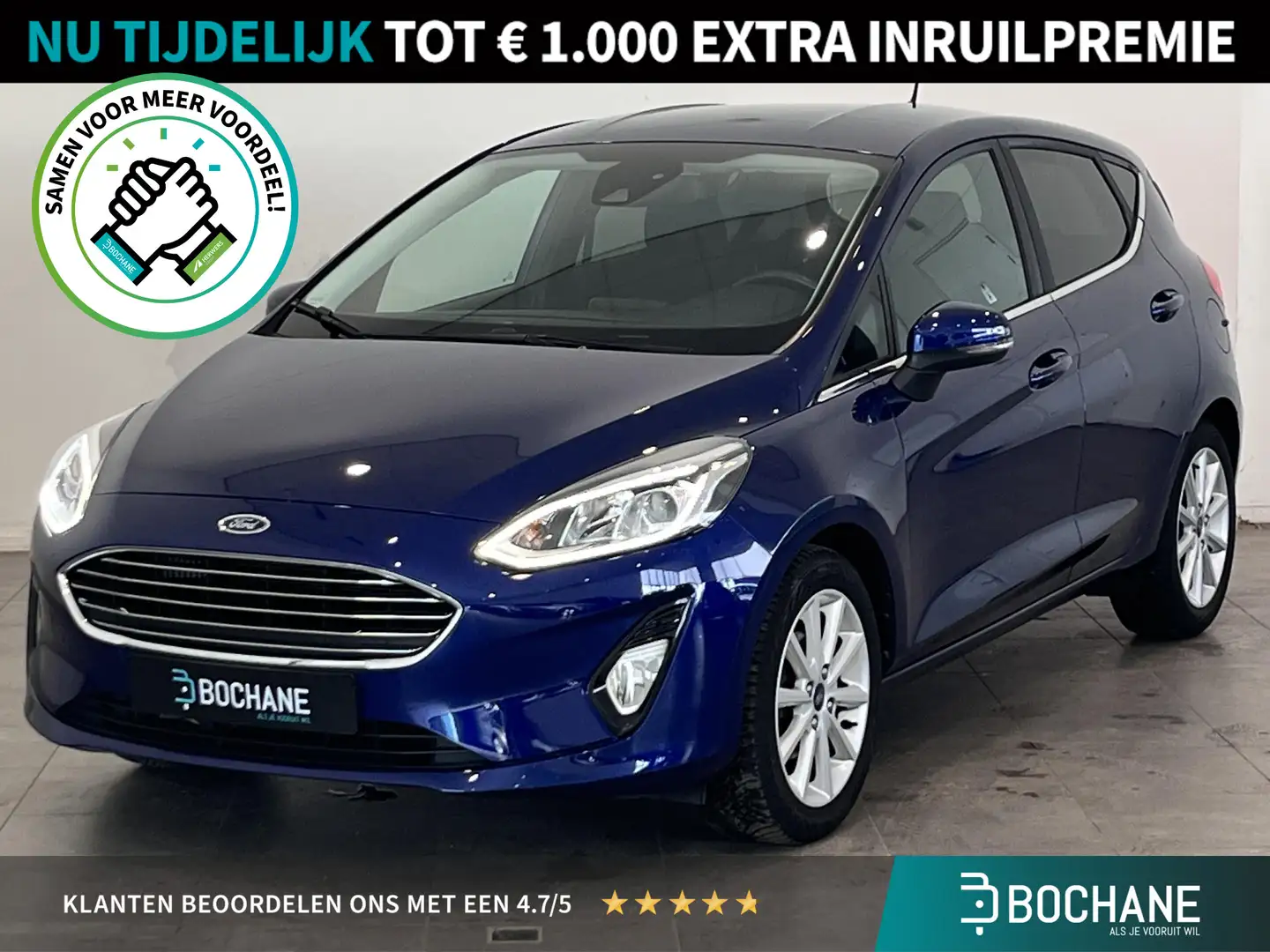 Ford Fiesta 1.0 EcoBoost Titanium | Cruise Control | Climate C Azul - 1