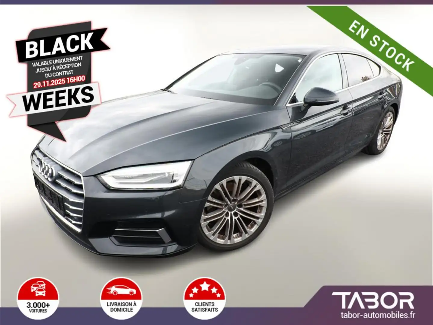 Audi A5 Sportback 35 TDI 150 S tronic Sport Gris - 1