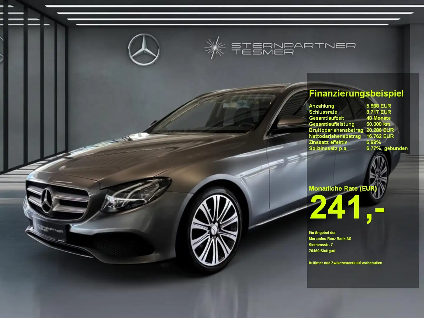 Mercedes-Benz E 200 T AVANTGARDE-KAMERA-LED-TOTW-AMBIENTE-AHK Grijs - 1