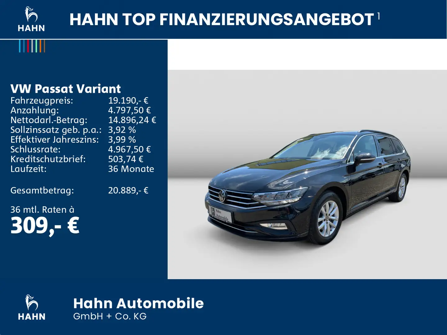 Volkswagen Passat Variant 2.0TDI DSG Business LED Navi CAM Zwart - 2