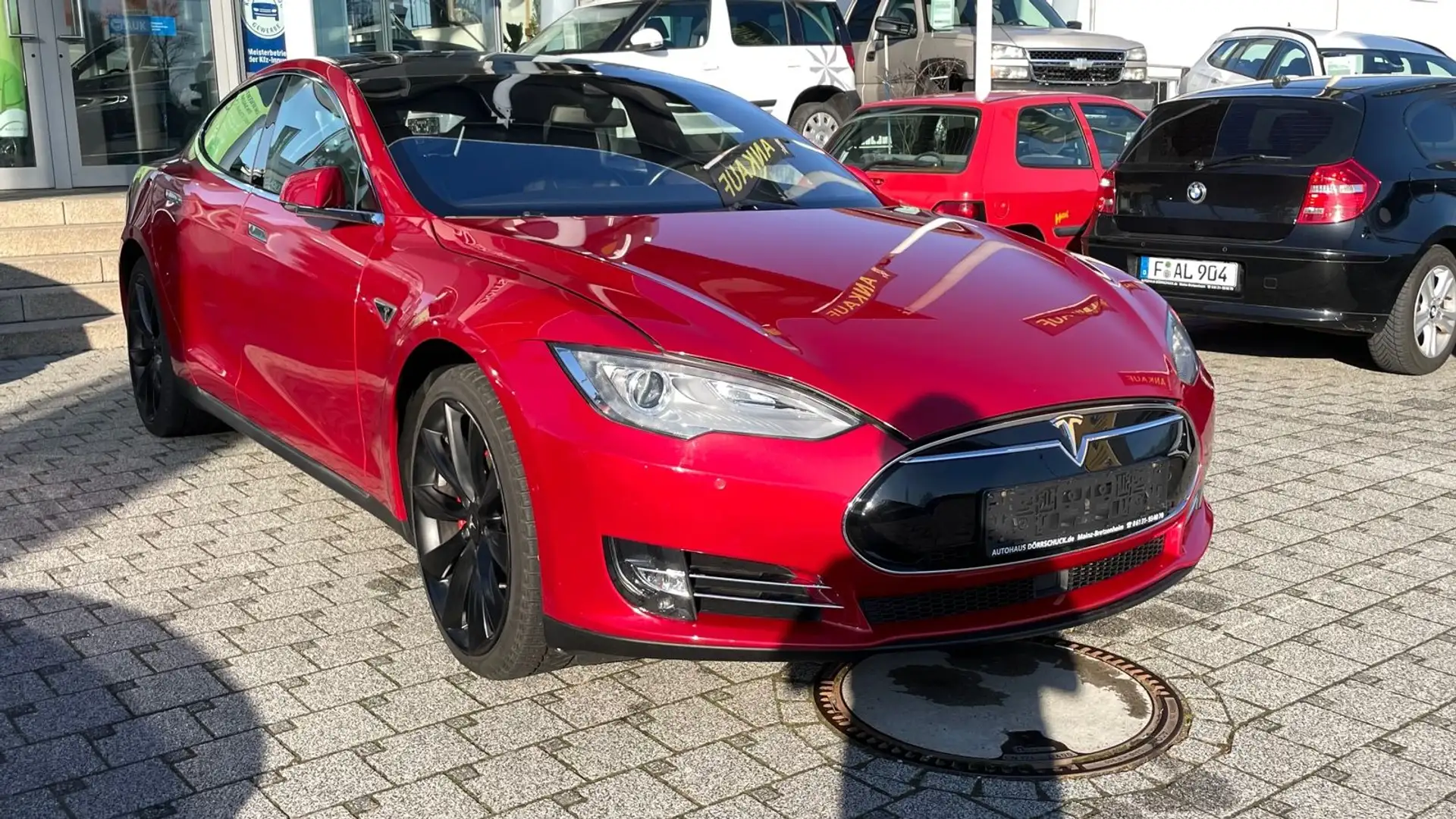 Tesla Model S P90D MwSt. - TÜV NEU - Ludicrous FreeSUC Kırmızı - 2