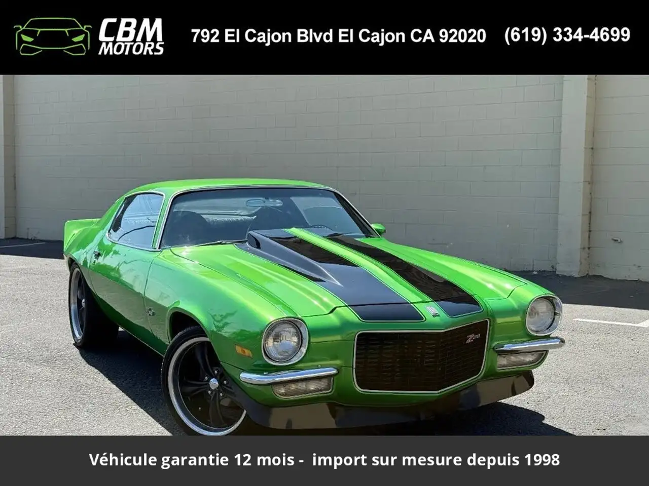 Chevrolet Camaro 1971 Coupe 350 CI V8 250 HP Code L48 2 ou 3 vitesses Tous compris, foto 1