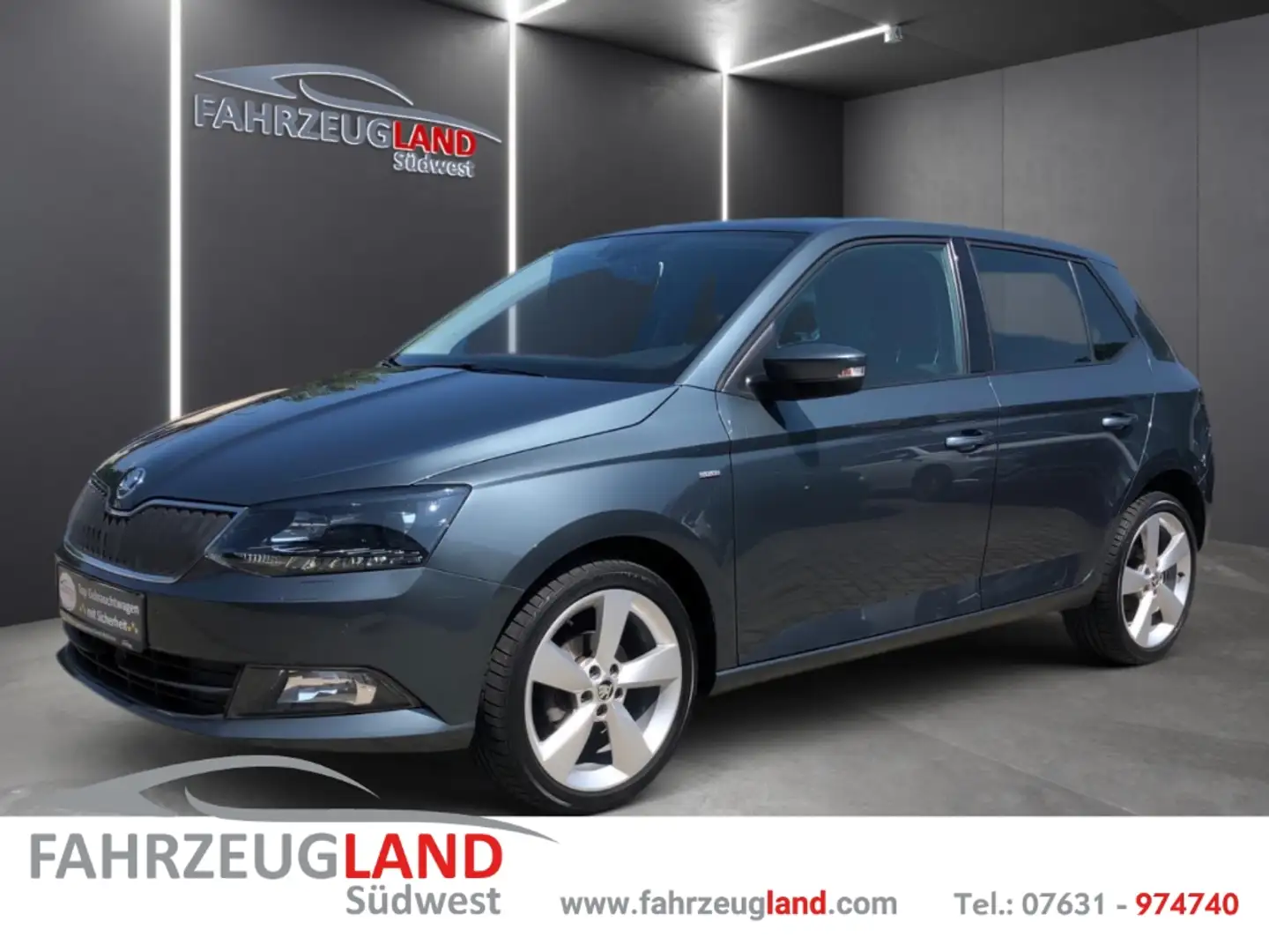 Skoda Fabia Clever 1.0 TSI ACC Navi AppleCarPlay AndroidAuto P Gris - 1