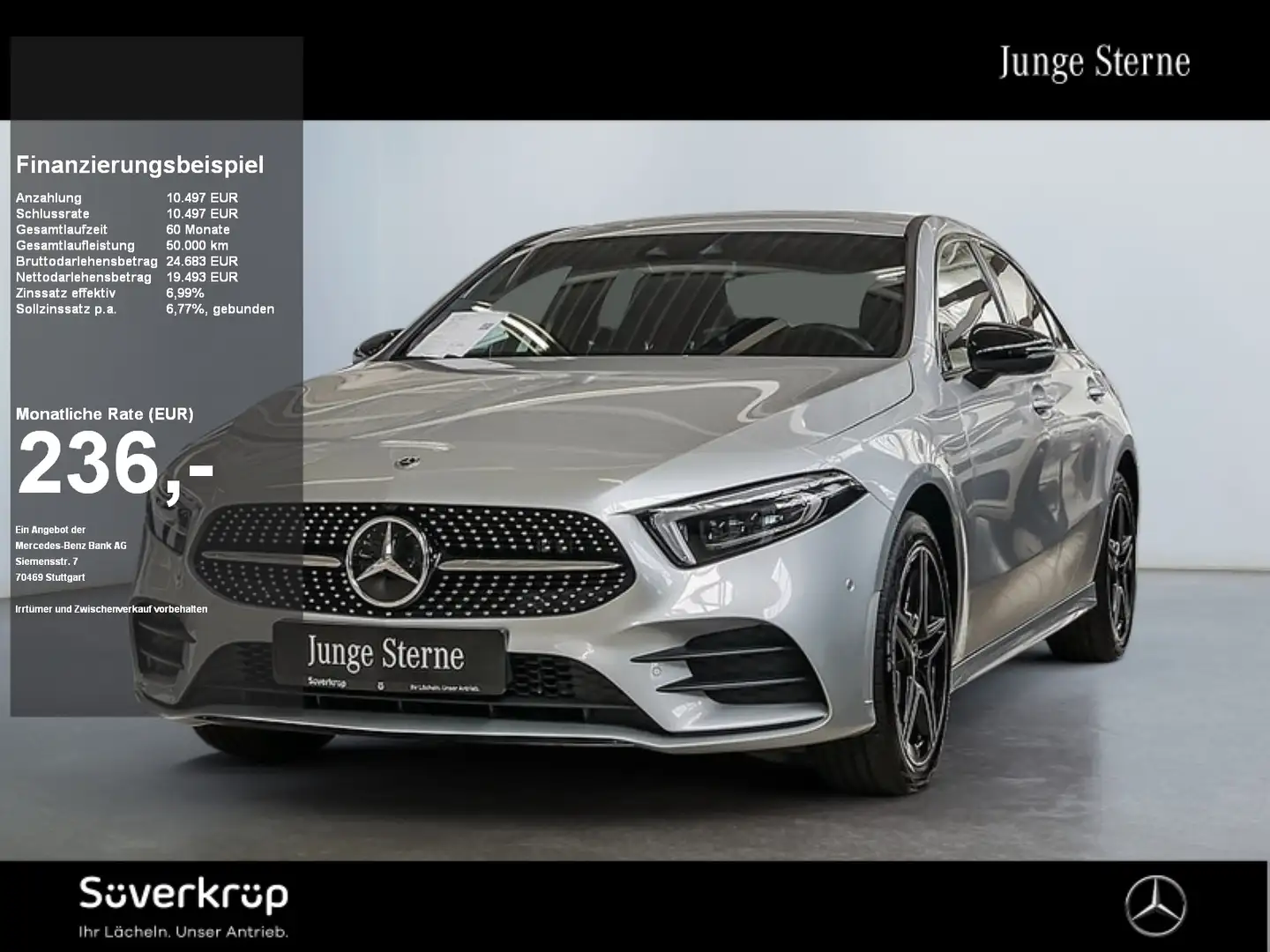 Mercedes-Benz A 250 e AMG NIGHT MULTI 360 DISTR KAMERA SPUR Silber - 1