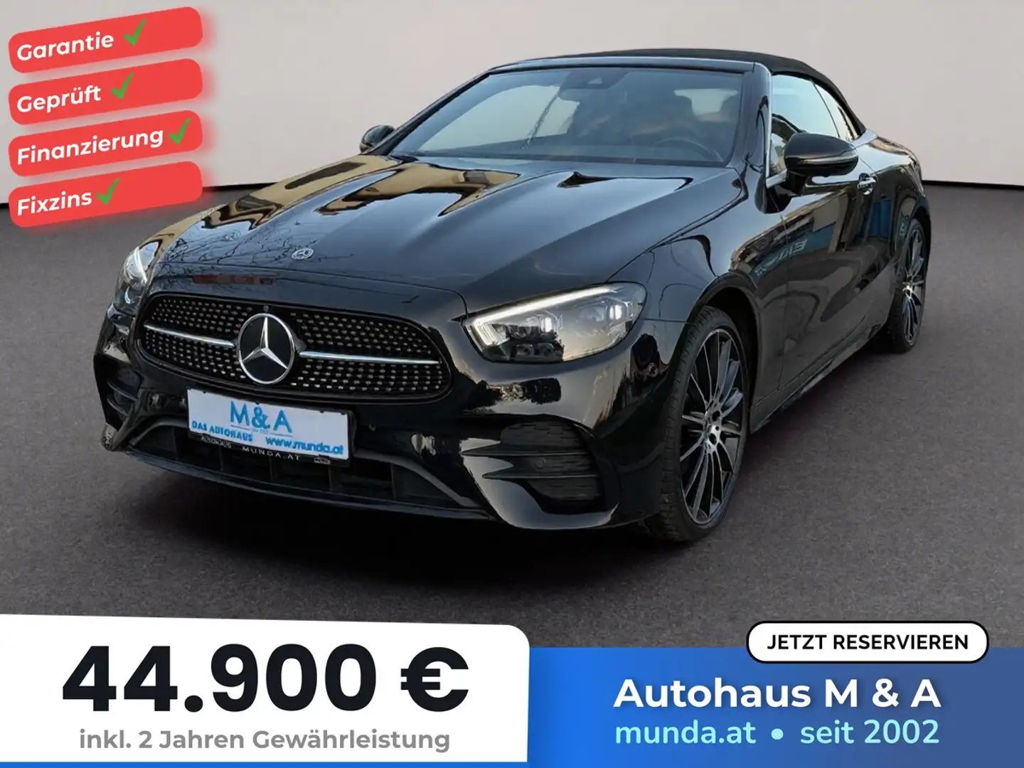 Mercedes-Benz E 220 d 4Matic AMG Line * Erstbesitz * Garantie Schwarz - 1