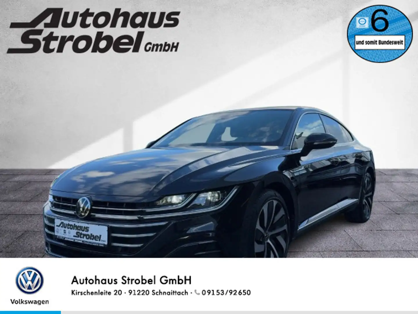 Volkswagen Arteon 2.0 TDI DSG R-Line ACC Navi LED-Matrix Pa Schwarz - 1