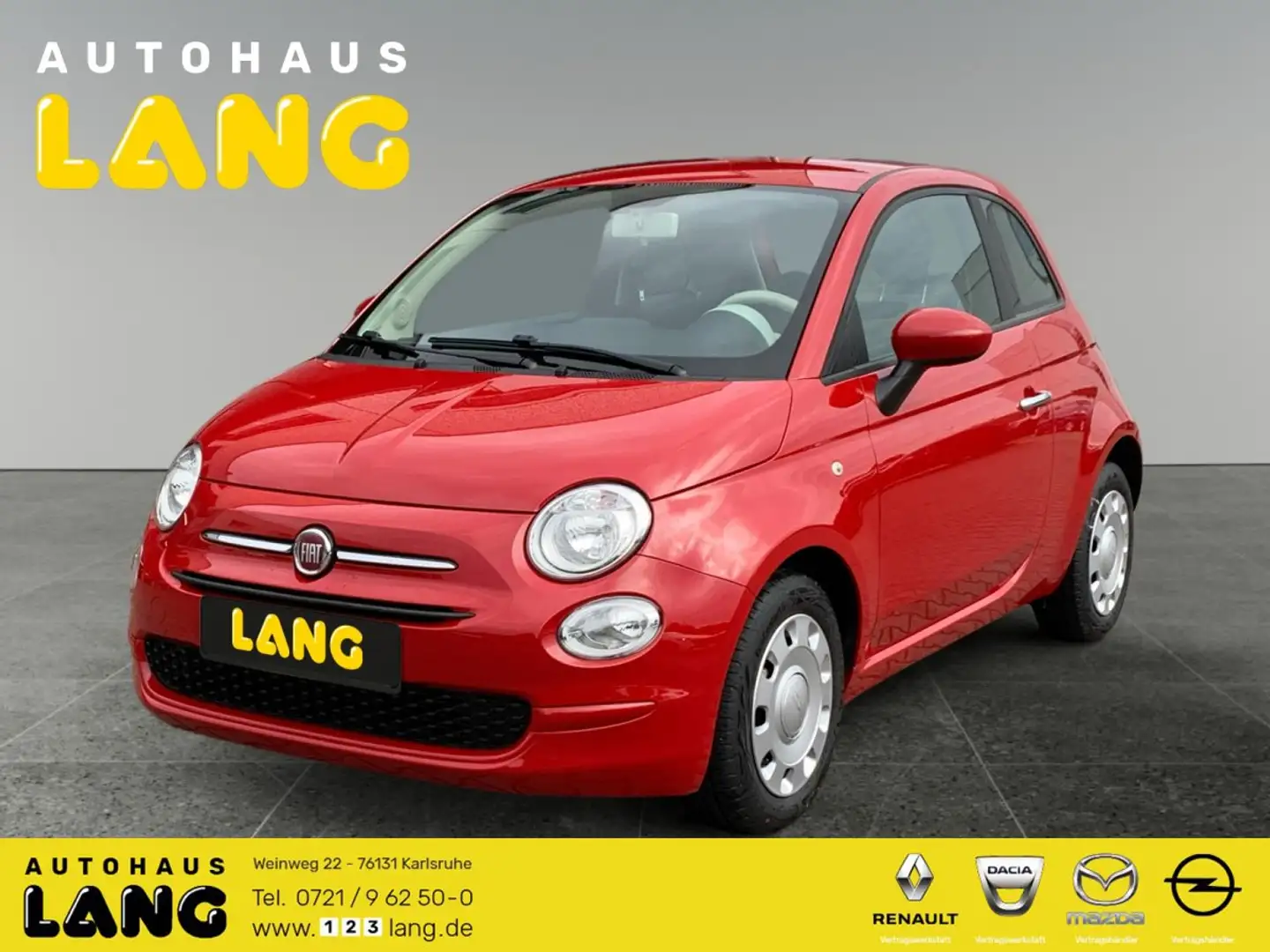 Fiat 500 1.0 Mild Hybrid EU6d Pop Start&Stop KLIMA RADIO Rojo - 1