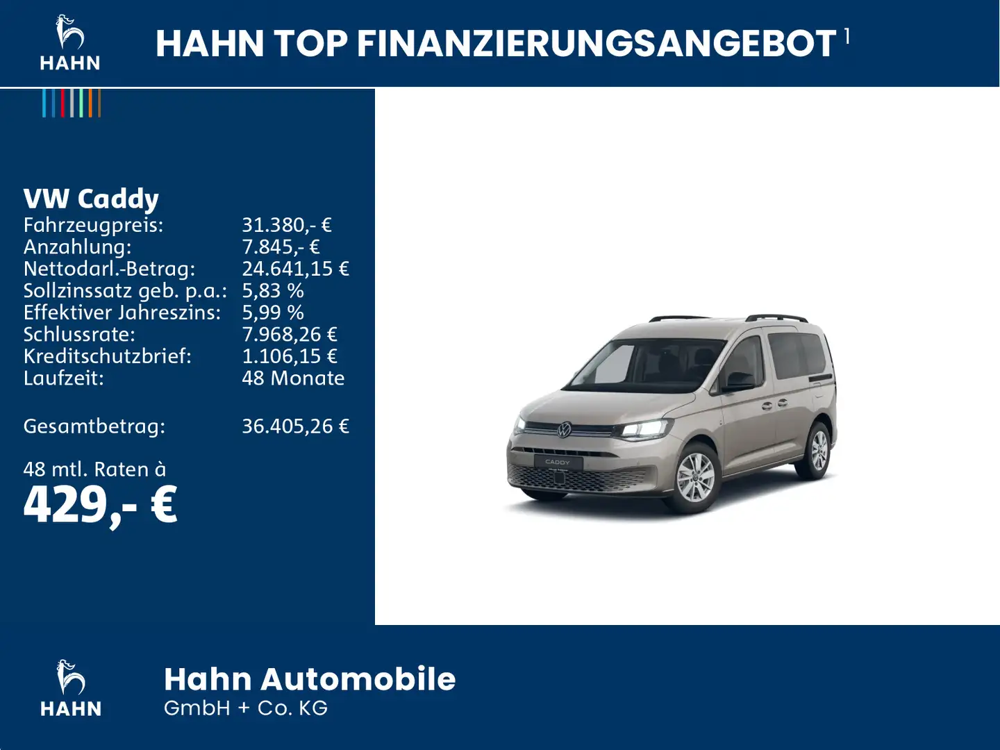 Volkswagen Caddy 1.5TSI Life Climatr Navi CAM Standh Sitzh Beige - 2