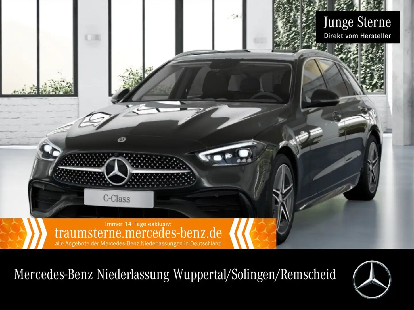 Mercedes-Benz C 300 e T AMG+PANO+360+AHK+TOTW+KEYLESS+9G Grau - 1