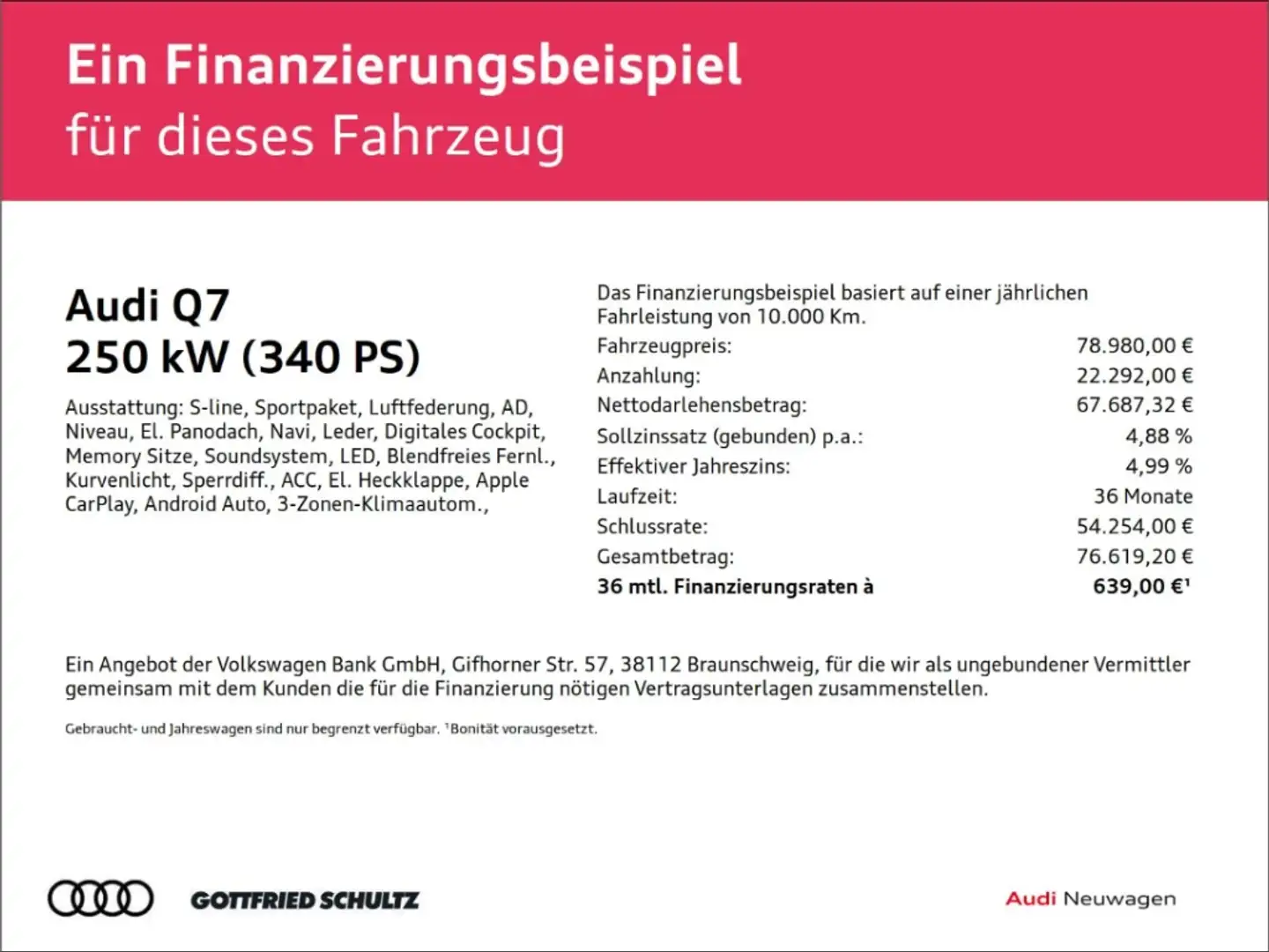 Audi Q7 55 TFSIe Quattro Allradlenkung Matrix uvm 0 5% Ver Grigio - 2