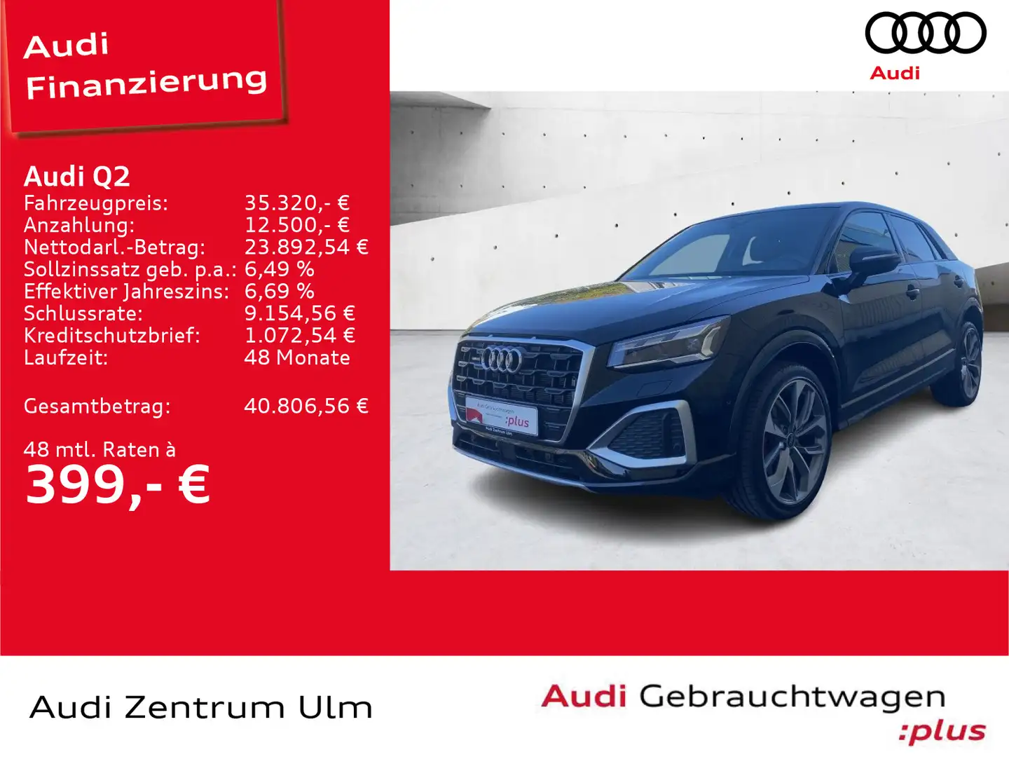 Audi Q2 advanced 40 TFSI qu 19 AHK PANO STHZ 5J.GAR. Schwarz - 1
