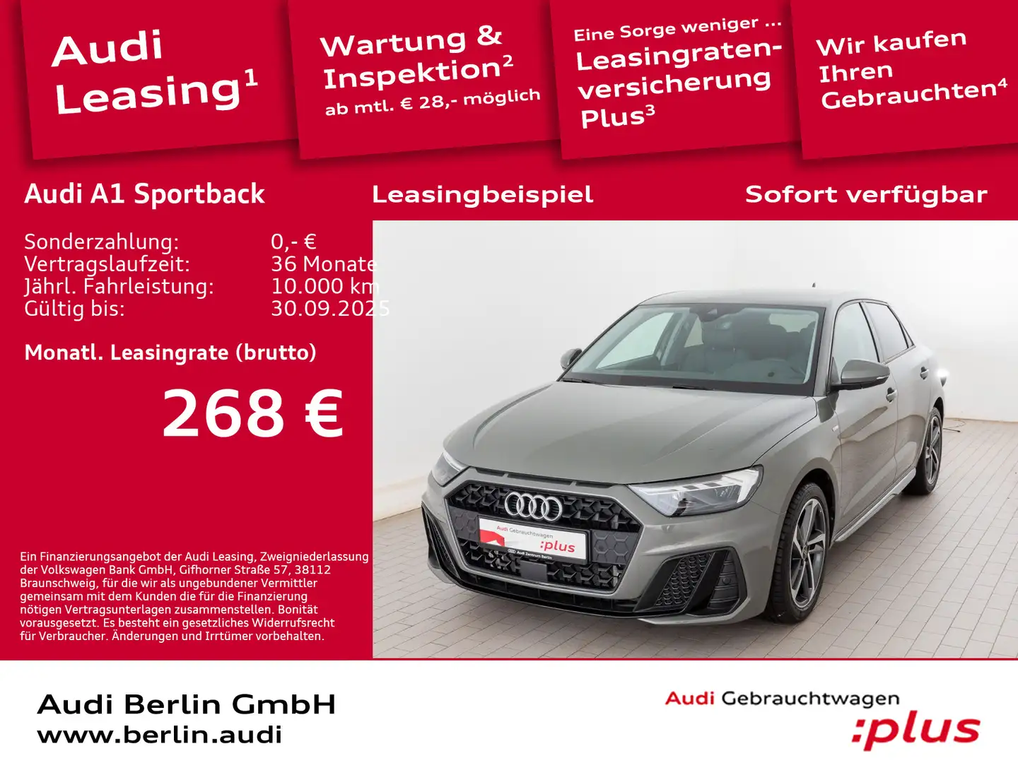 Audi A1 S line 30 TFSI S tr. LED PDC NAVI Gris - 1