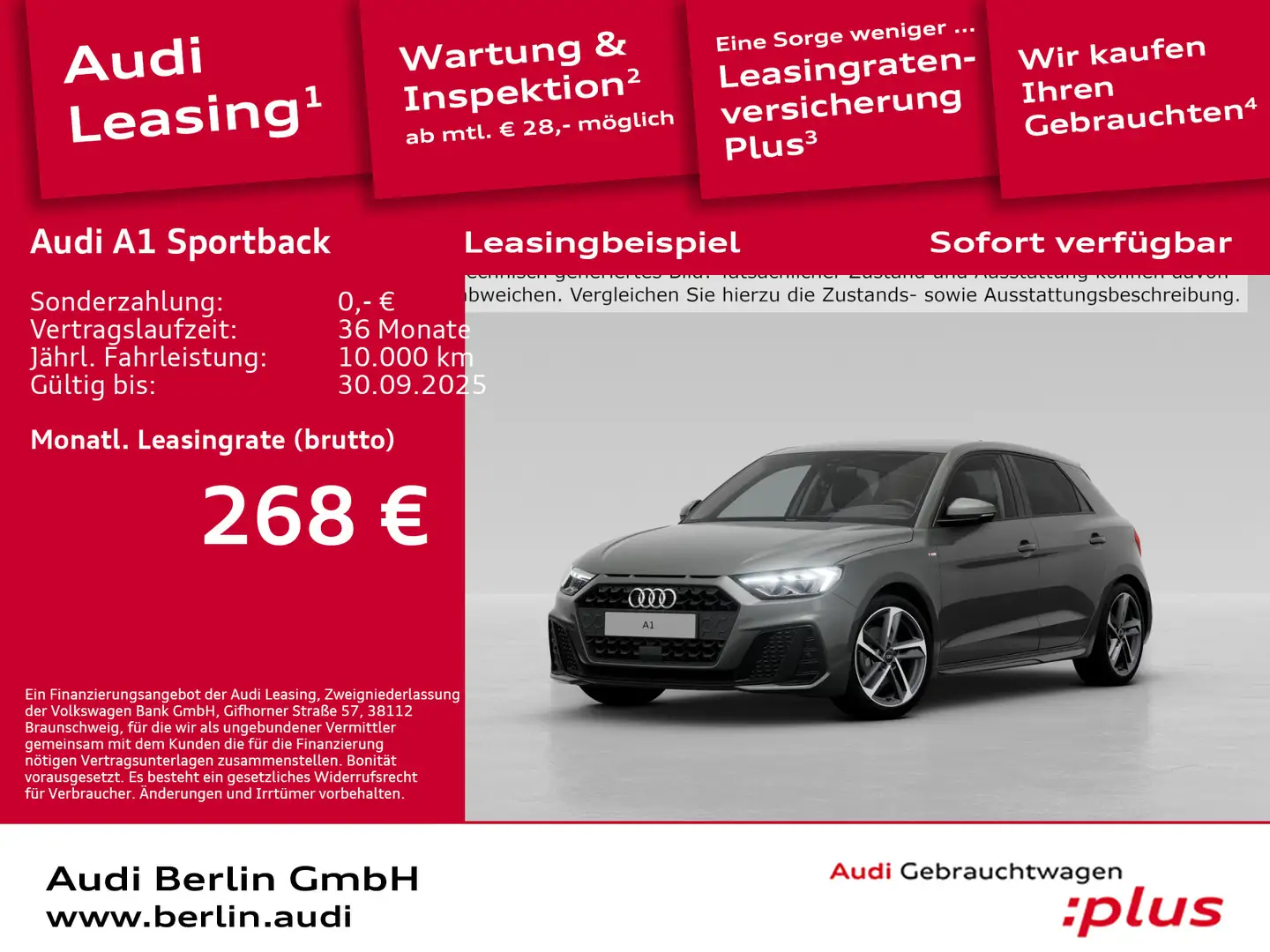Audi A1 S line 30 TFSI S tr. Grau - 1