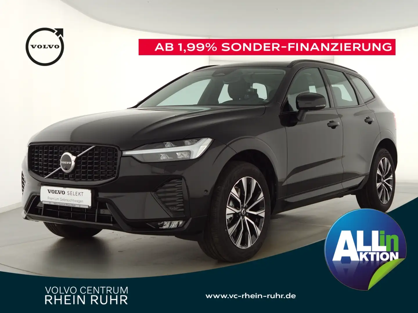 Volvo XC60 B4 Plus Dark+Standh+360Kam+Pano+Sound+LED Schwarz - 1