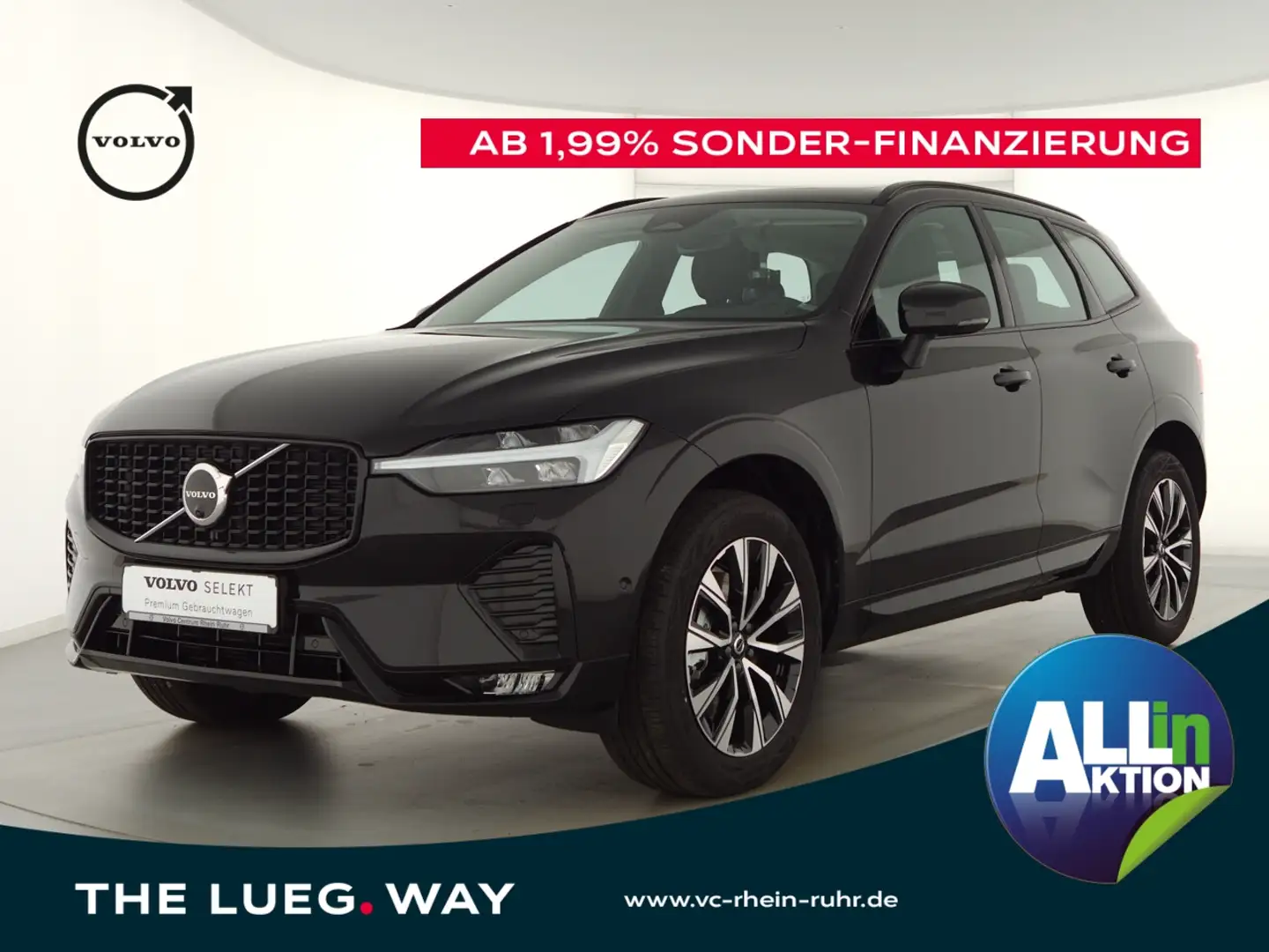 Volvo XC60 B4 D Plus Dark+Standh+360Kam+Pano+Sound+LED Schwarz - 1