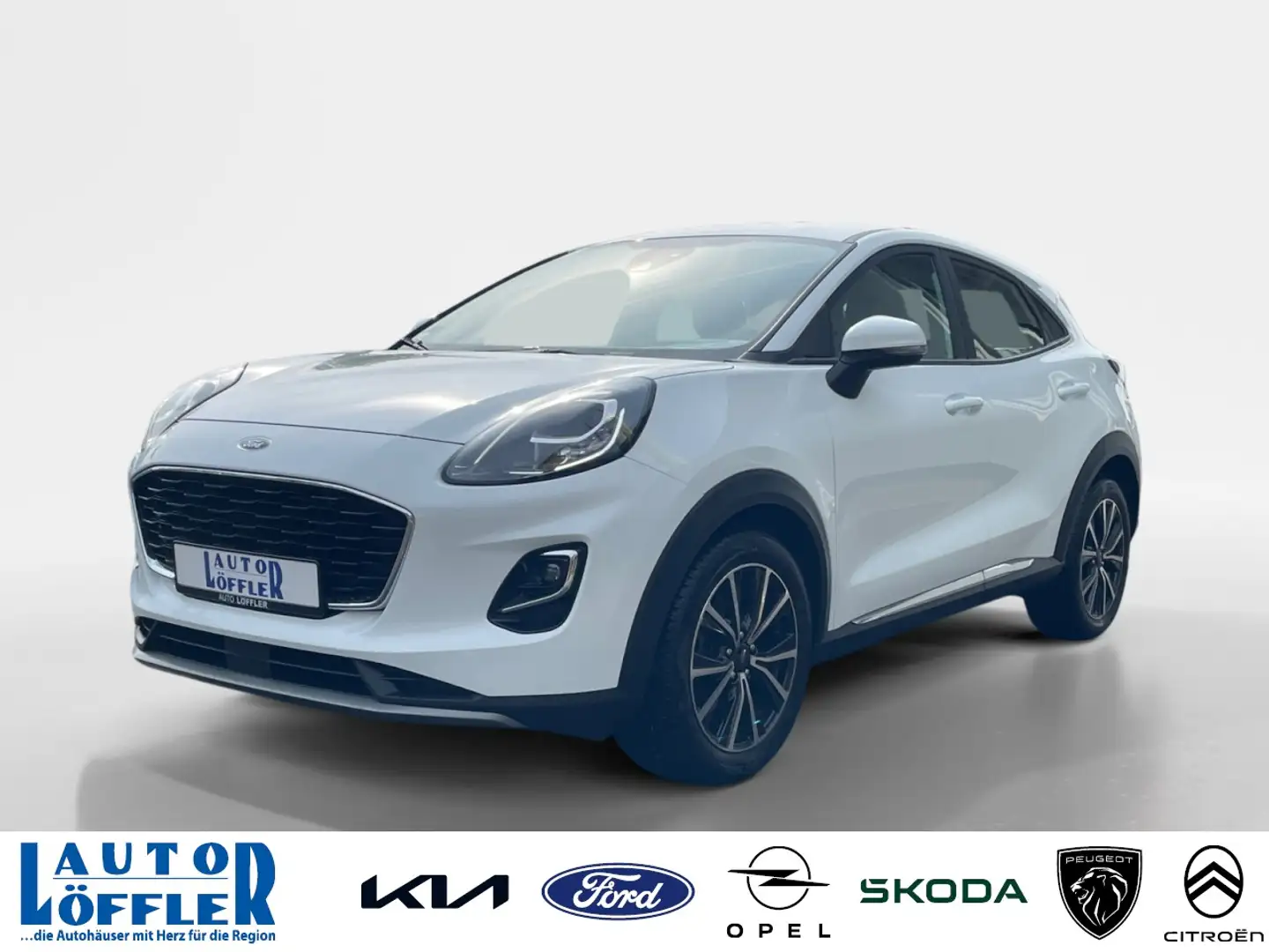 Ford Puma 1.0L MHEV TITANIUM DESIGN PDC AHK SHZ Klima Navi Weiß - 1