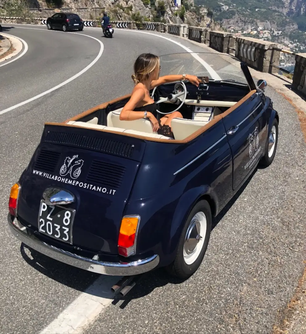 Fiat 500 custom CABRIO Barchetta Positano 1 in the world Bleu - 2