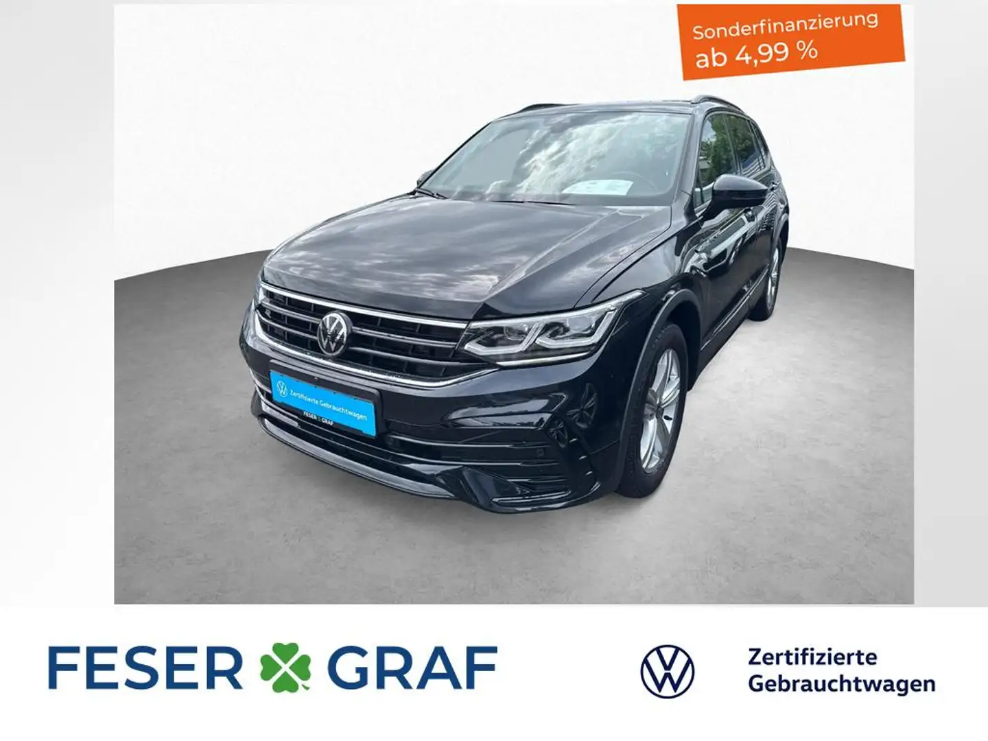 Volkswagen Tiguan Allspace R-Line 2.0 TDI 7-DSG 4MOTION PANO Schwarz - 1