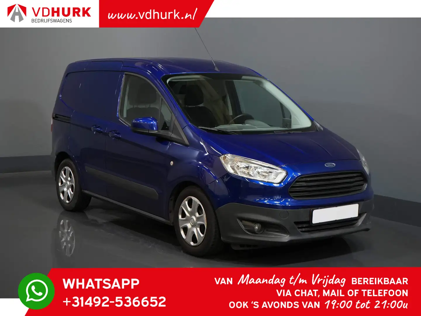 Ford Transit Courier 1.6 TDCI 100 pk Trend Cruise/ Stoelverw./ Airco Bleu - 1