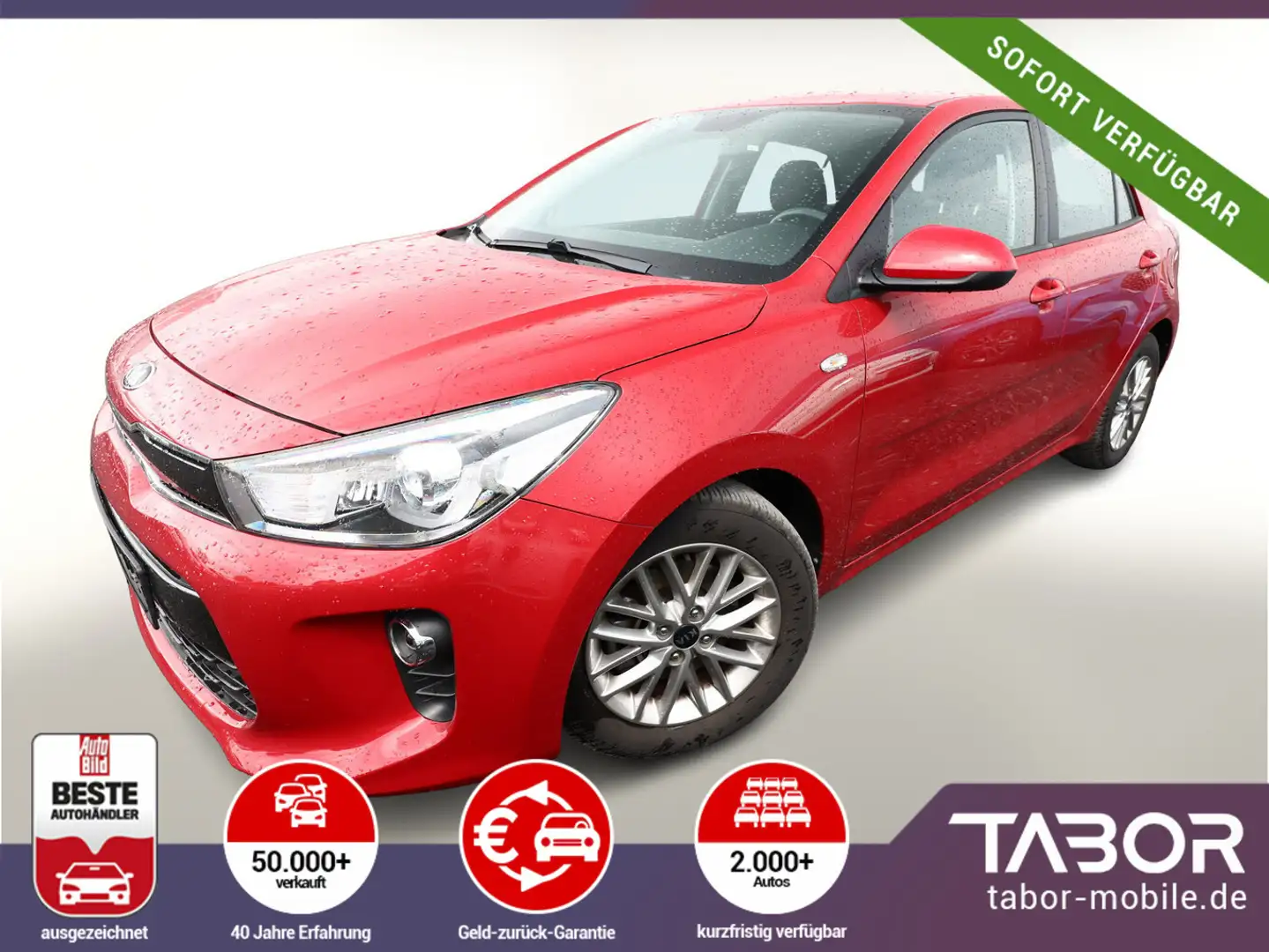 Kia Rio 1.0 T-GDI 100 DCT7 Kam PDC 15Z Klimaaut MFL Red - 1