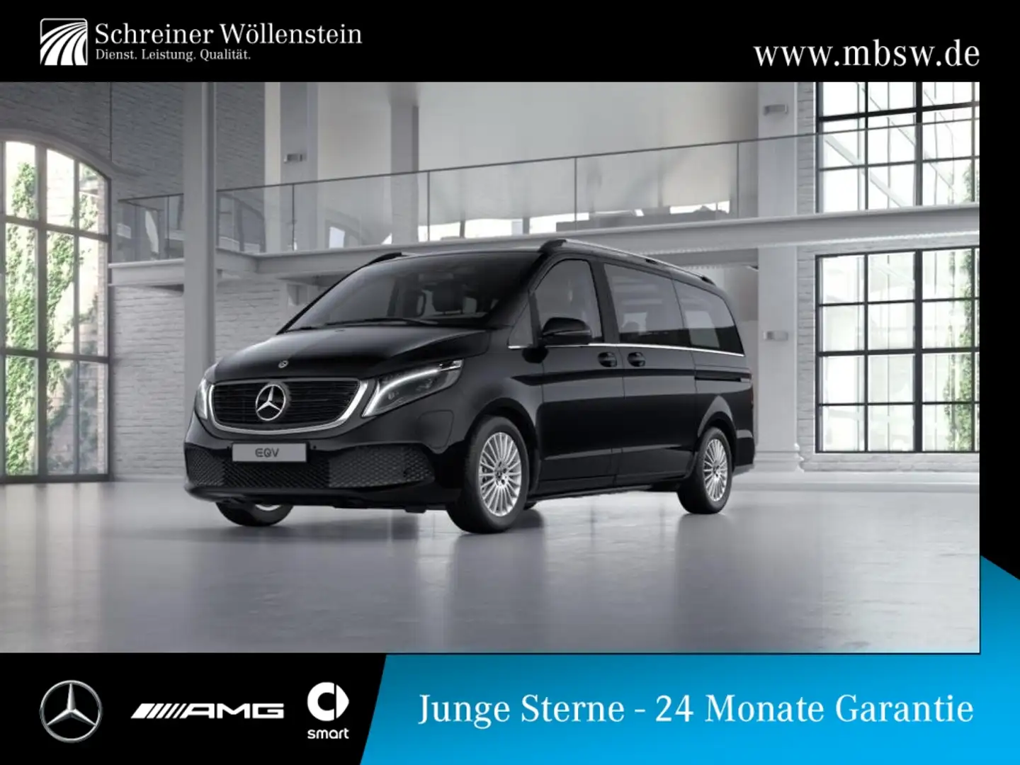 Mercedes-Benz EQV 300 AVANTGARDE L *LED*TEMPMATIC*MBUX*PARKTR* Schwarz - 1
