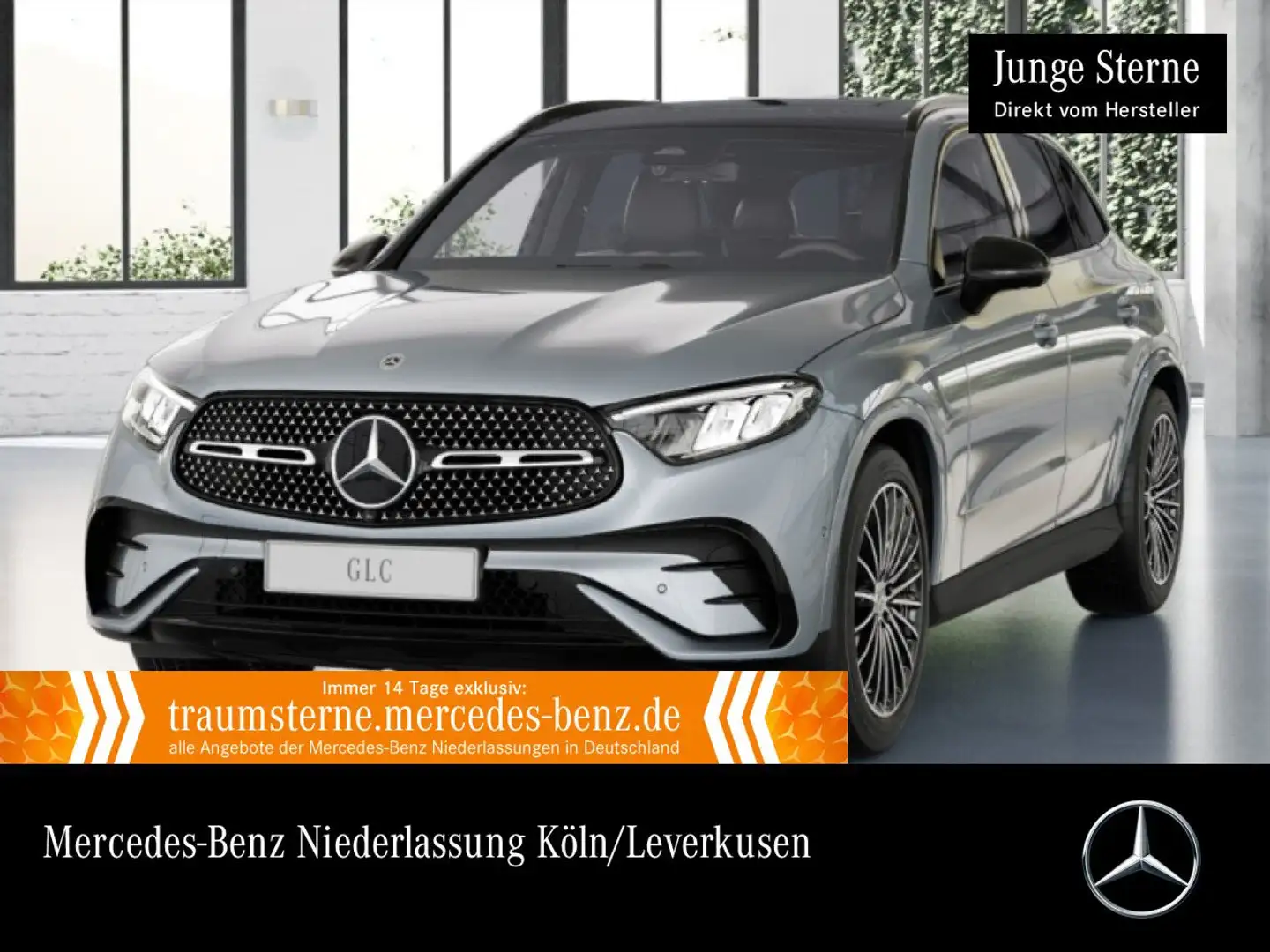 Mercedes-Benz GLC 300 d 4M AMG+NIGHT+PANO+360+AHK+LED+TOTW+9G Silber - 1