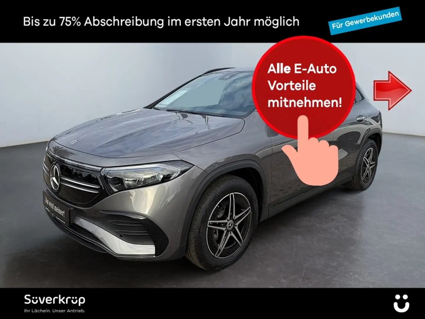 Mercedes-Benz EQA 300 4M , AMG NIGHT KAMERA SPUR STANDH PDC Grau - 1